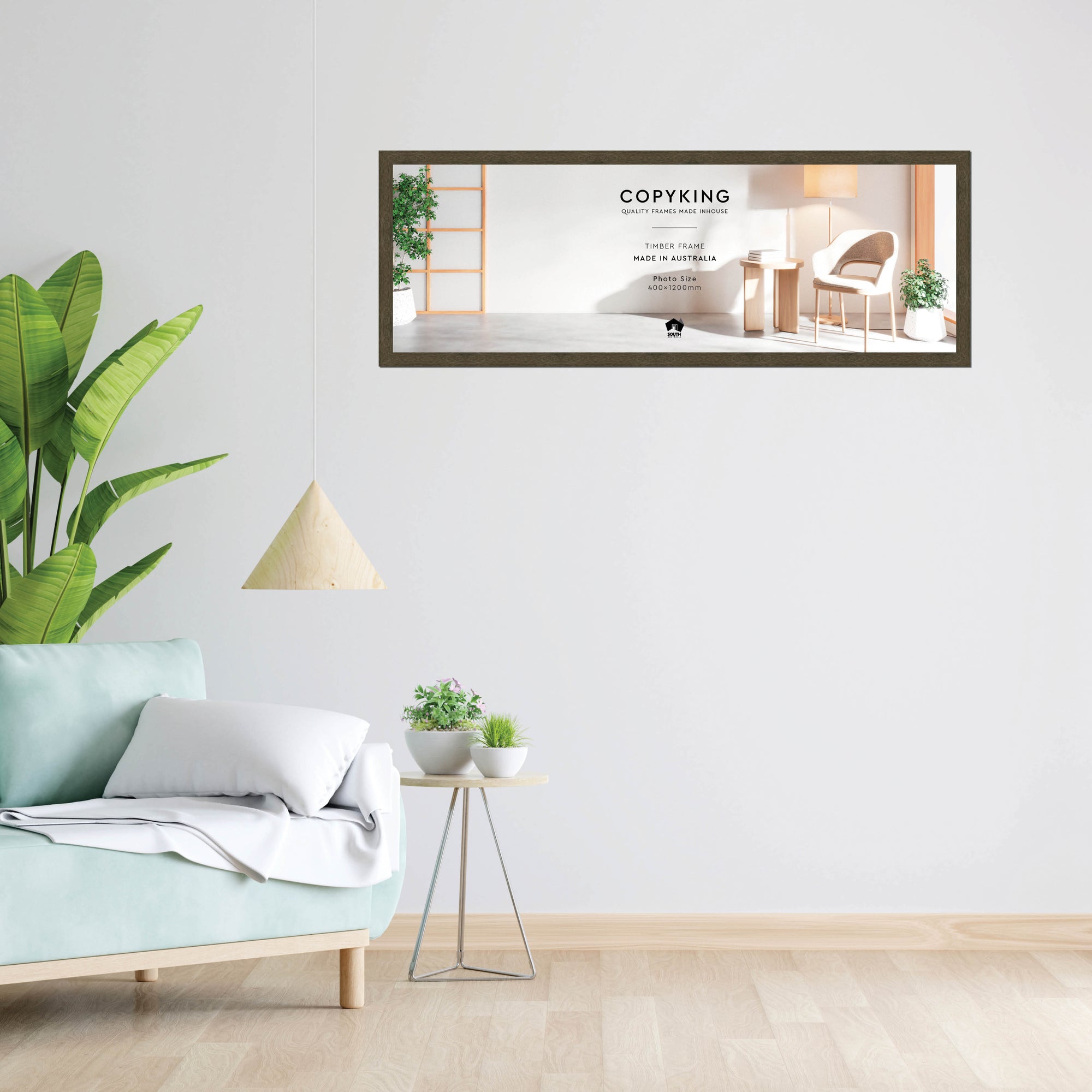 Prime Anthracite 30mm Wood Panoramic Photo Frame - 40cm x 120cm