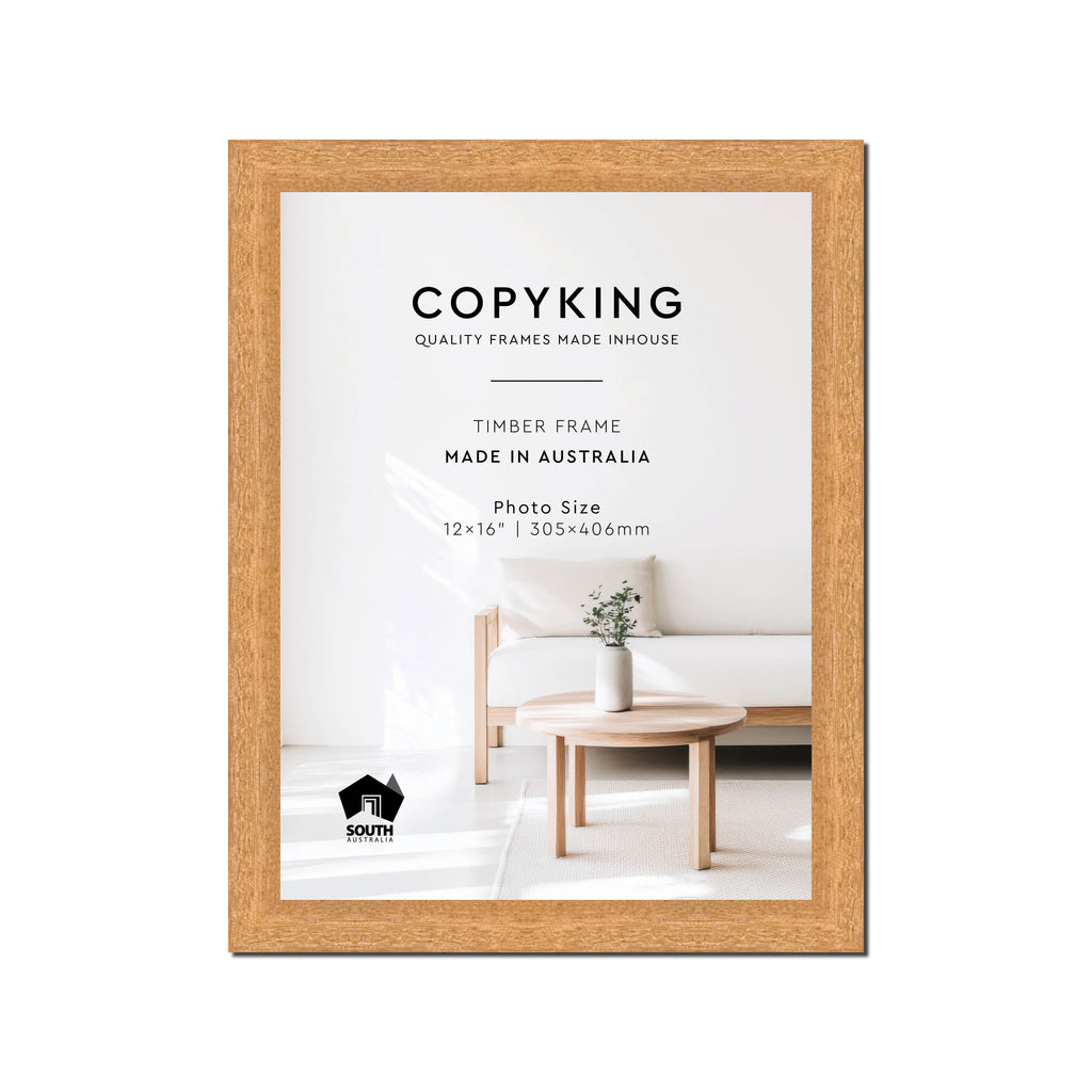 Prime Natural 30mm Wood Photo Frame - 12" x 16" (305mm x 406mm)