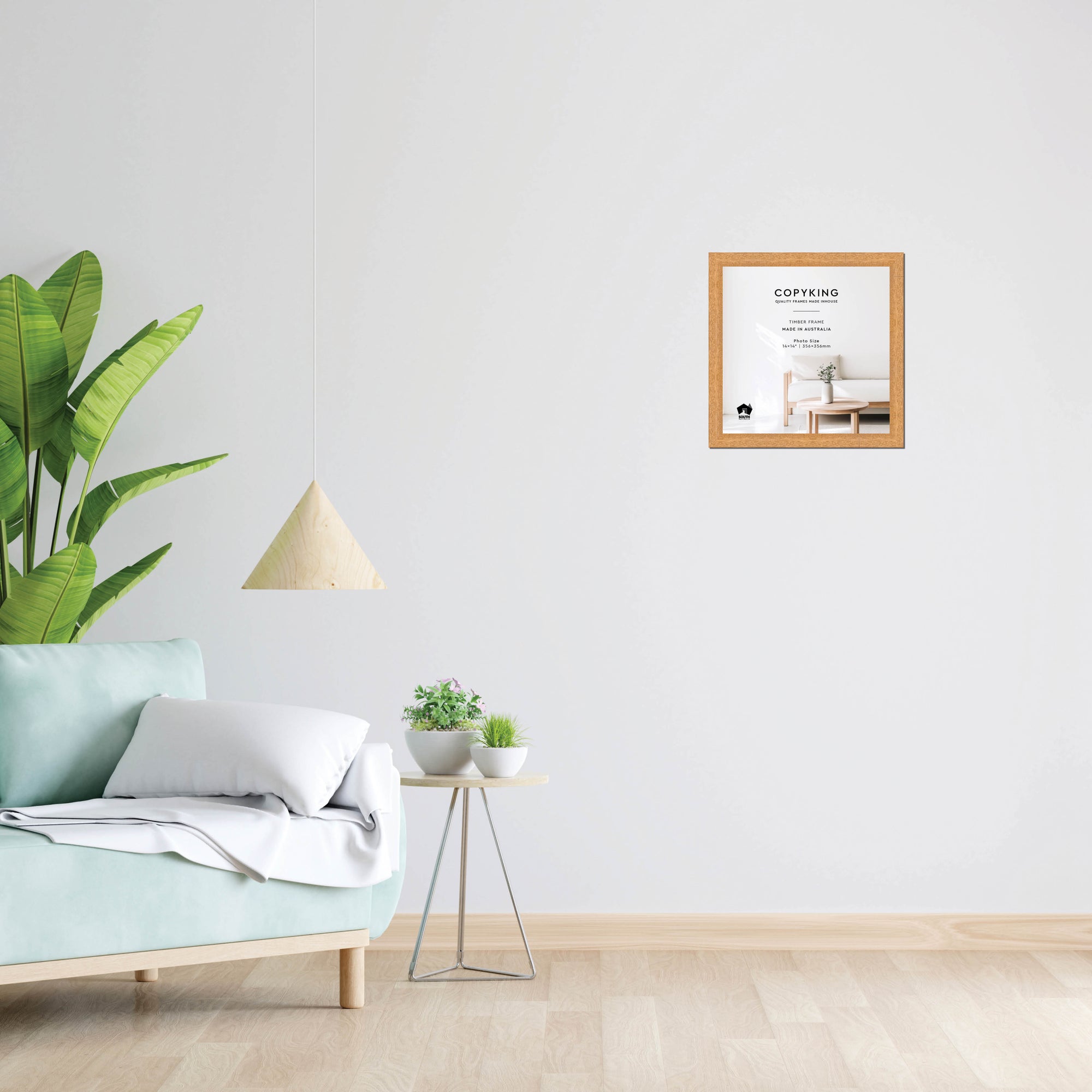 Prime Natural 30mm Wood Square Photo Frame - 14" x 14" (356mm x 356mm)