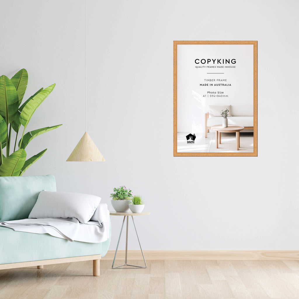 Prime Natural 30mm Wood Poster Frame - A1 (594mm x 840mm)