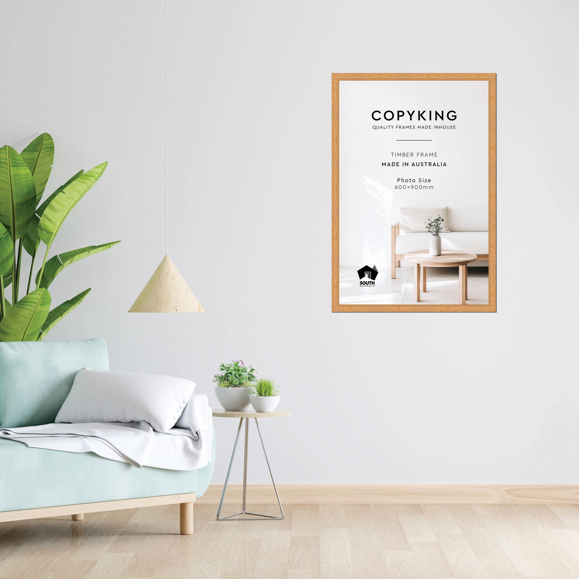 Prime Natural 30mm Wood Poster Frame - 60cm x 90cm