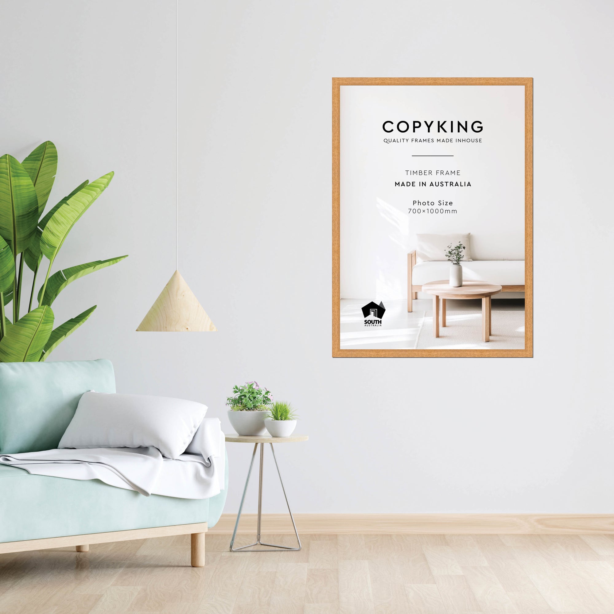Prime Natural 30mm Wood Poster Frame - 70cm x 100cm
