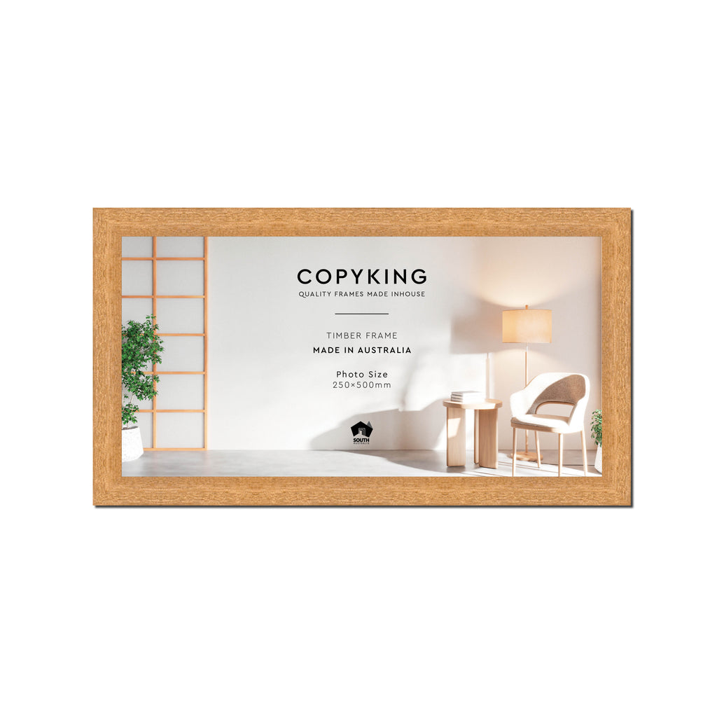 Prime Natural 30mm Wood Panoramic Photo Frame - 25cm x 50cm