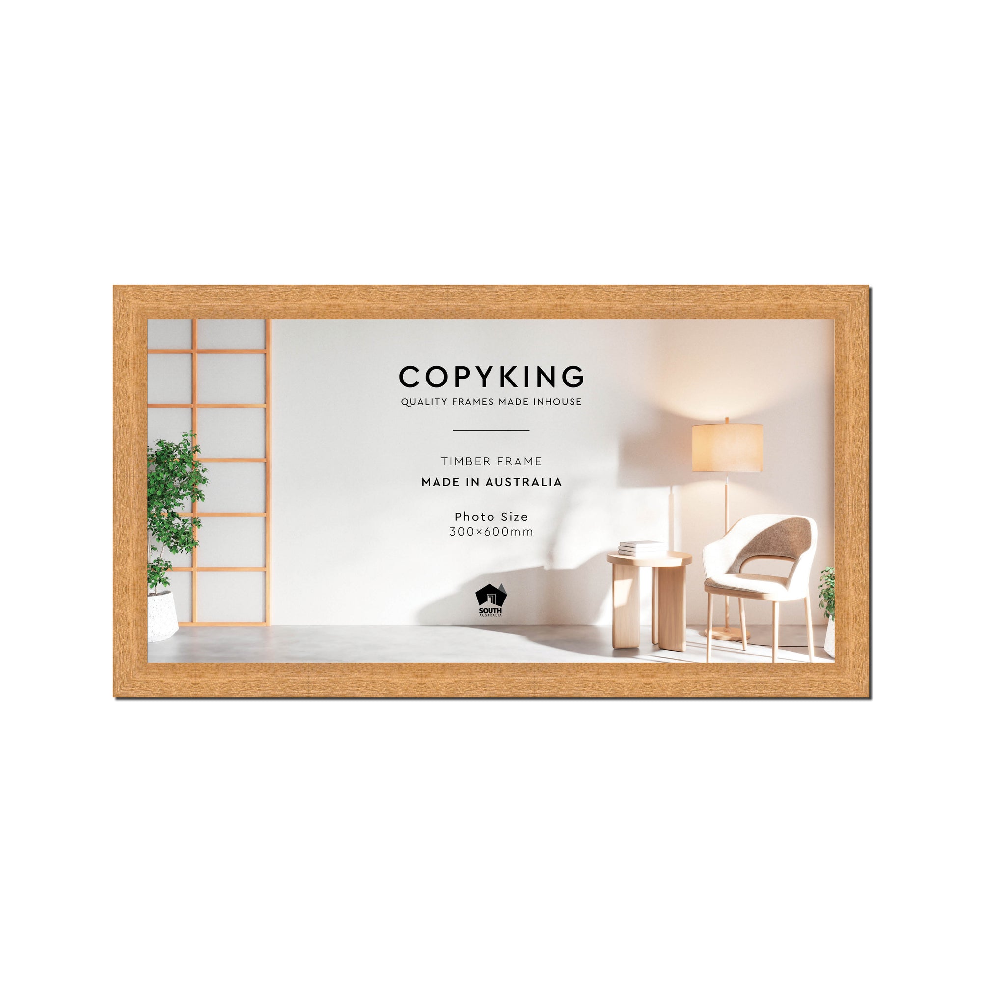Prime Natural 30mm Wood Panoramic Photo Frame - 30cm x 60cm
