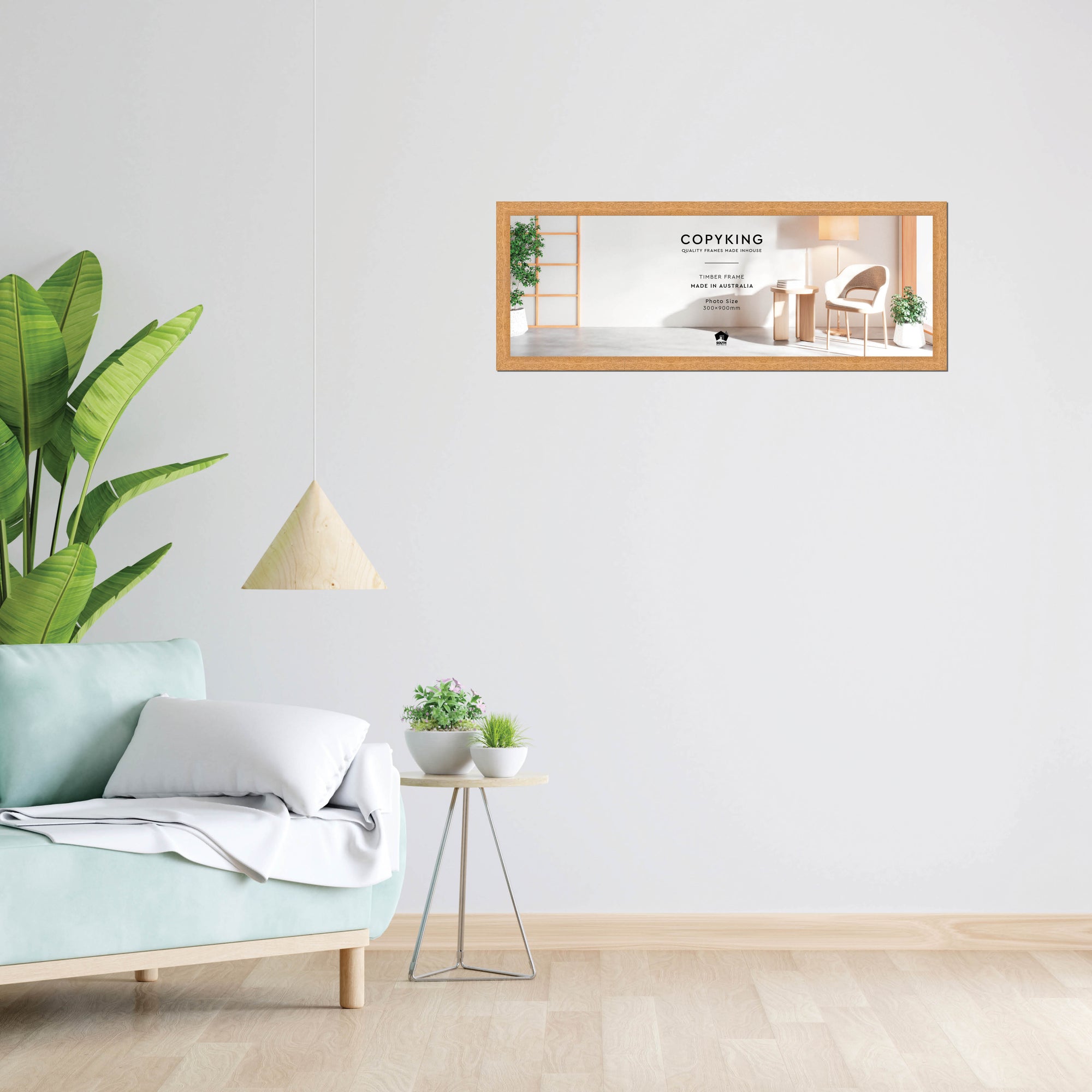 Prime Natural 30mm Wood Panoramic Photo Frame - 30cm x 90cm