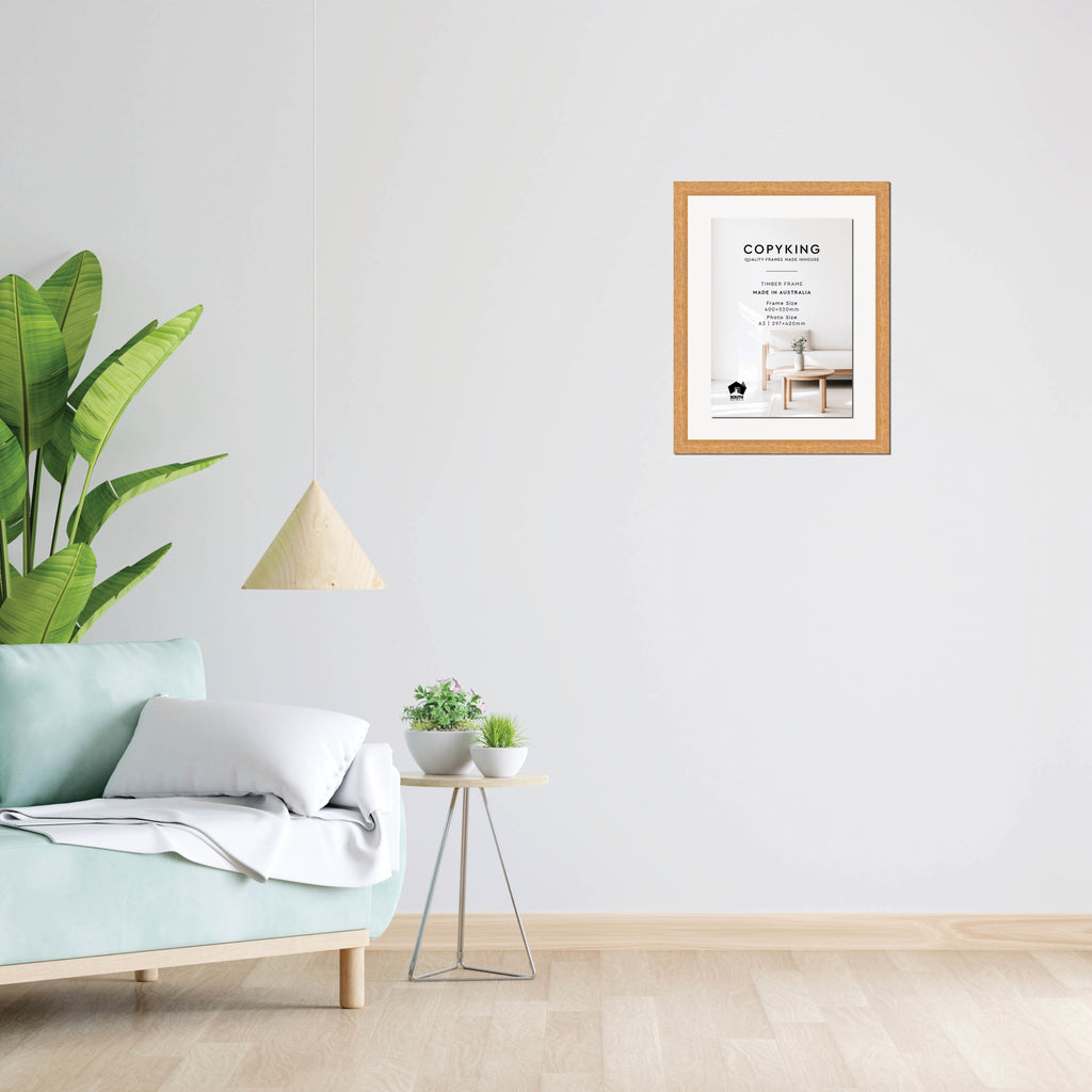 Prime Natural 30mm Wood Certificate Frame - 400mm x 520mm - 1 Certificates (A3)