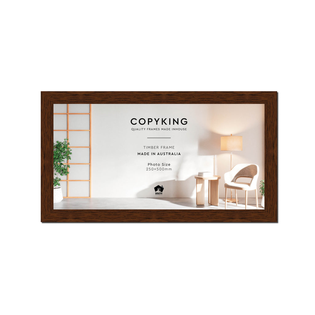 Prime Teak 30mm Wood Panoramic Photo Frame - 25cm x 50cm