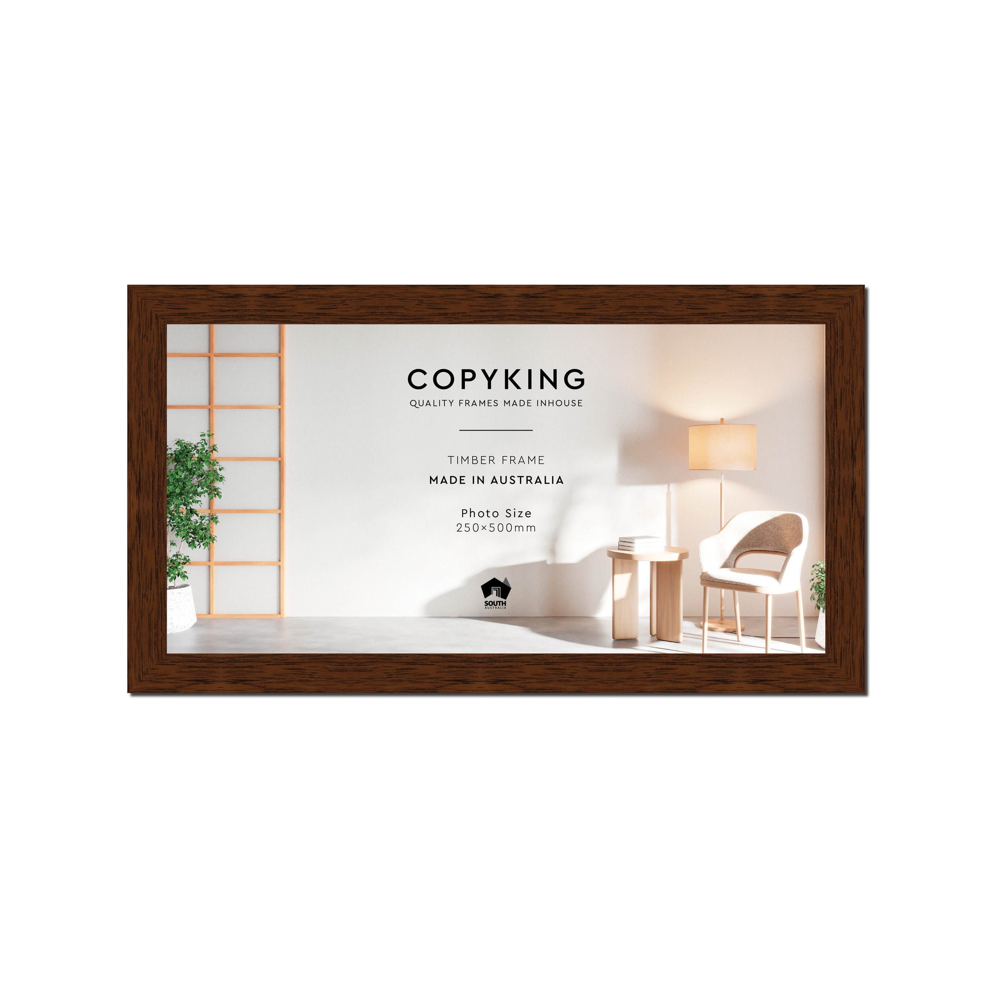 Prime Teak 30mm Wood Panoramic Photo Frame - 25cm x 50cm