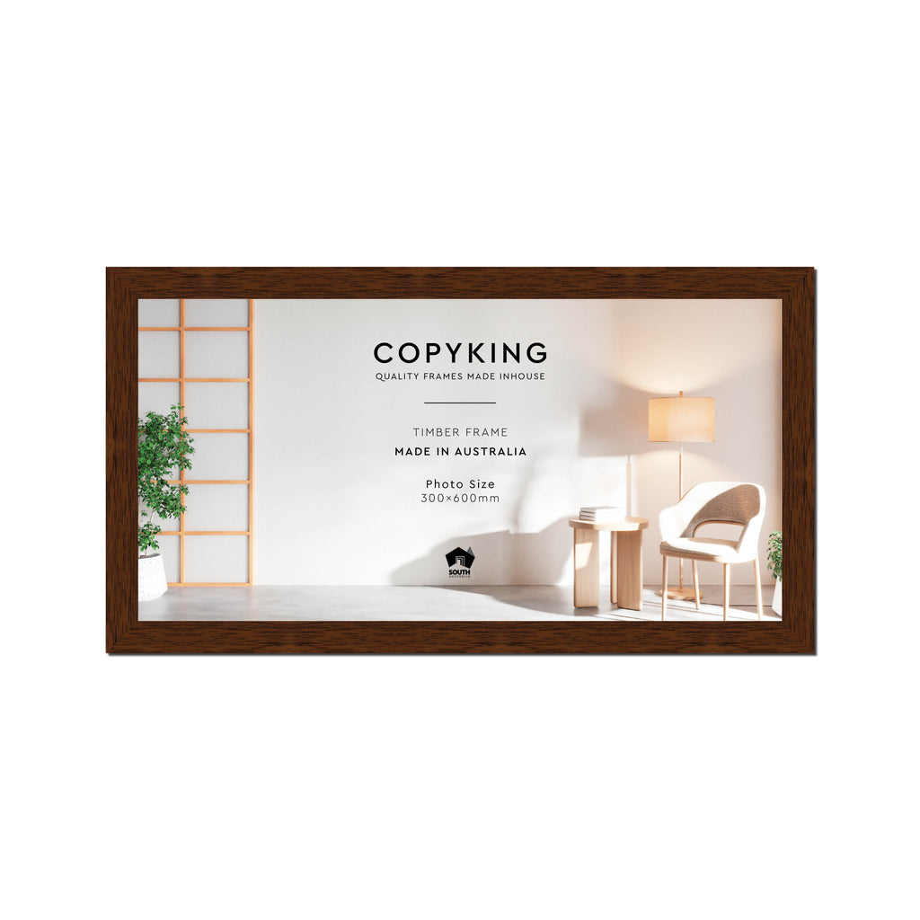 Prime Teak 30mm Wood Panoramic Photo Frame - 30cm x 60cm