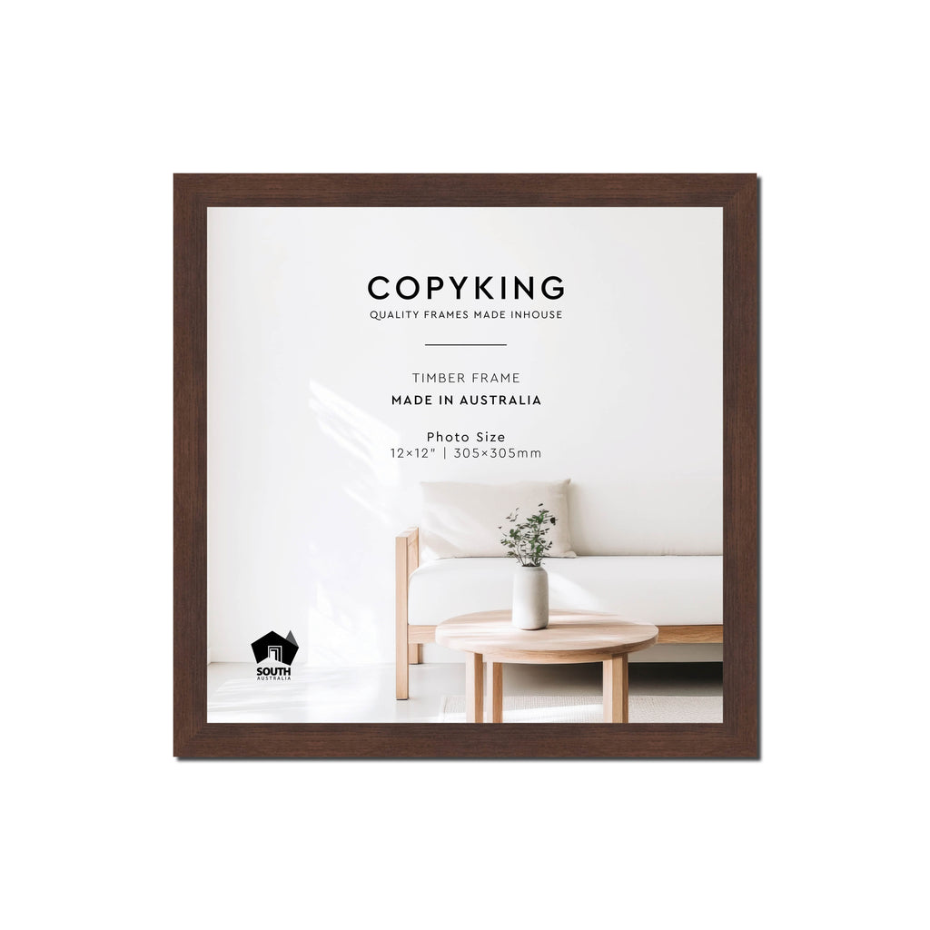 Prime Tobacco 20mm Wood Square Photo Frame - 12" x 12" (305mm x 305mm)