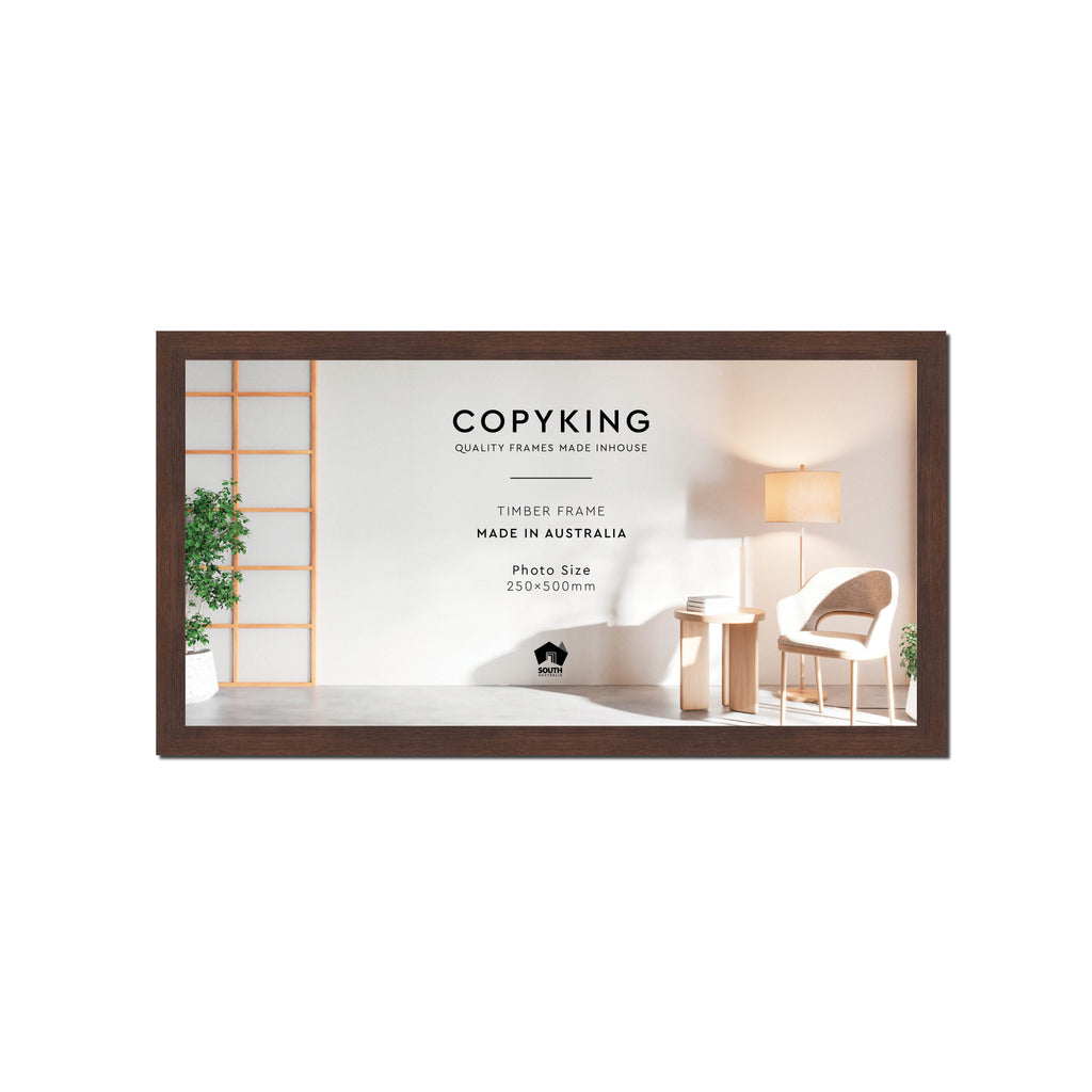 Prime Tobacco 20mm Wood Panoramic Photo Frame - 25cm x 50cm