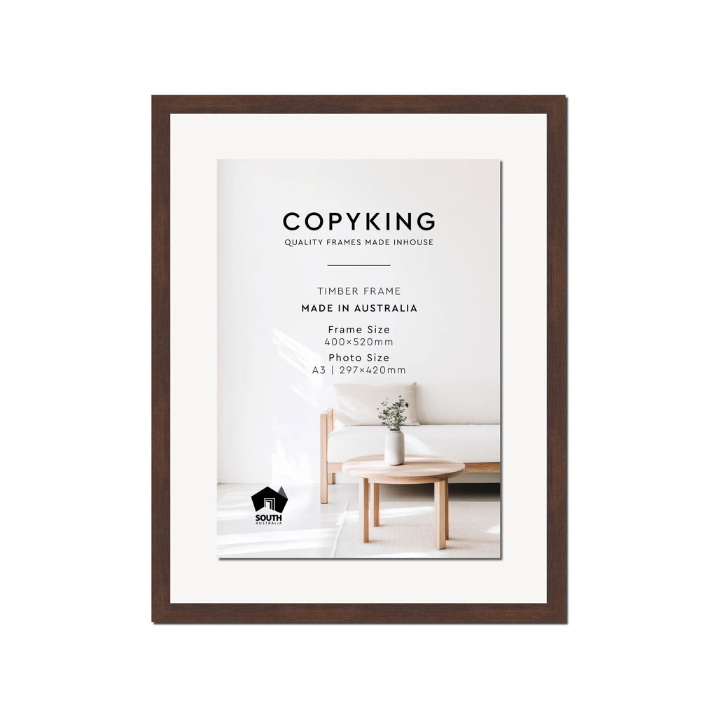 Prime Tobacco 20mm Wood Certificate Frame - 400mm x 520mm - 1 Certificates (A3)