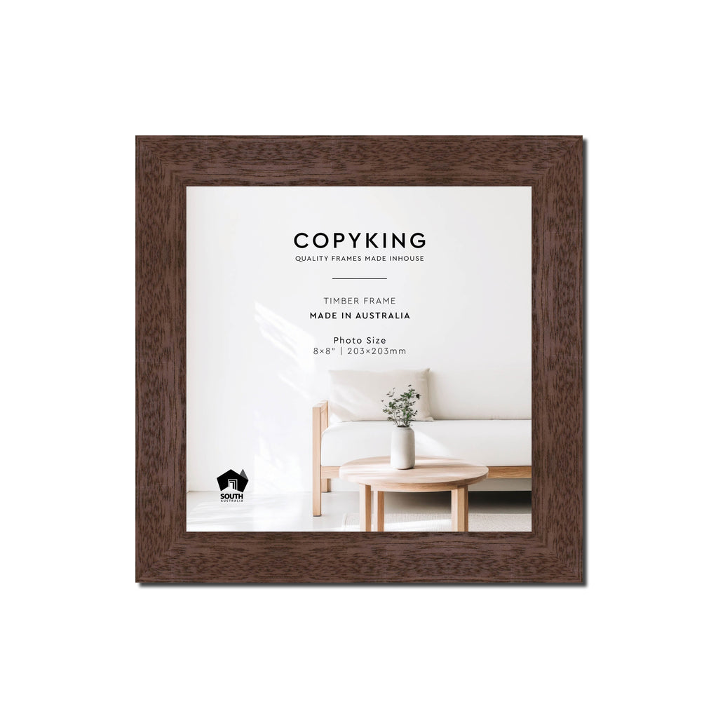 Prime Tobacco 30mm Wood Square Photo Frame - 8" x 8" (203mm x 203mm)