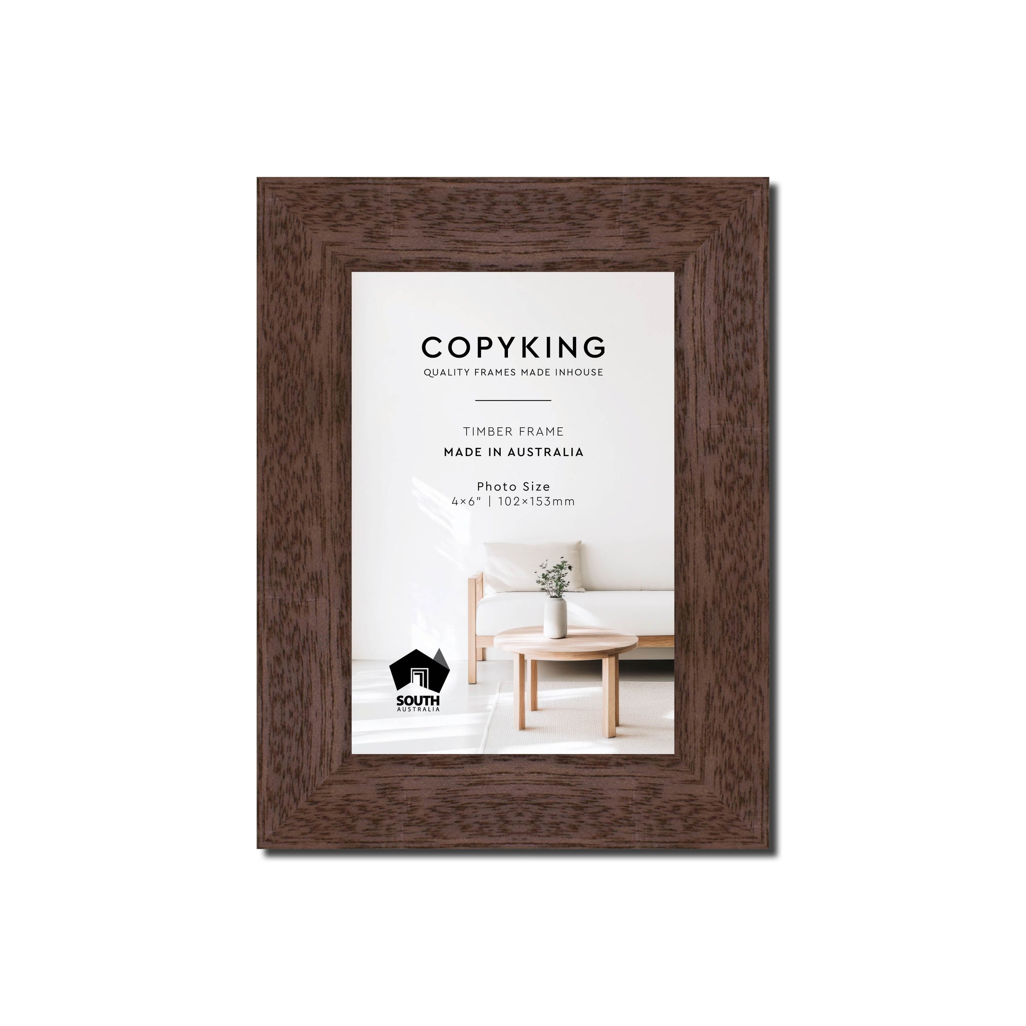 Prime Tobacco 30mm Wood Photo Frame - 4" x 6" (102mm x 153mm)