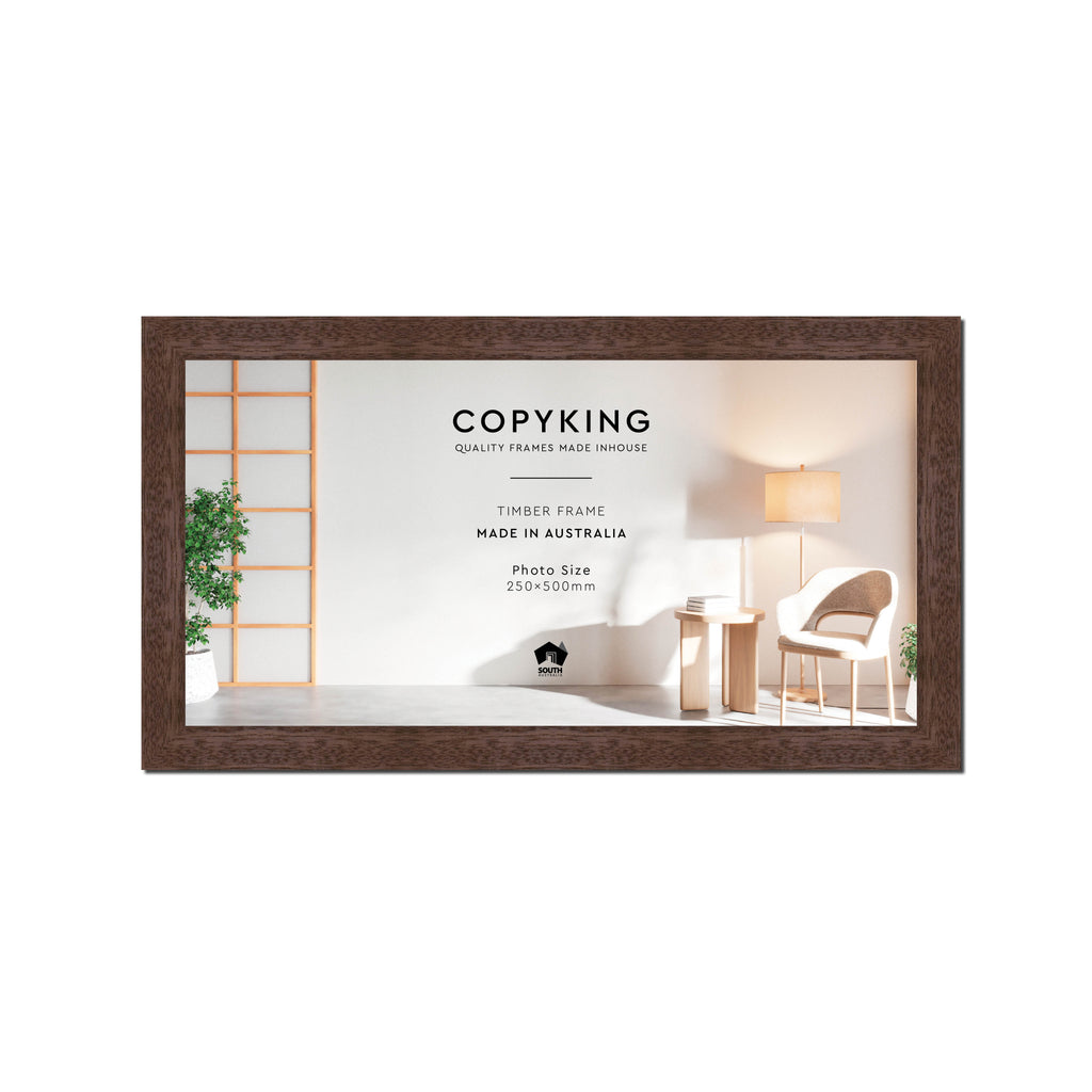 Prime Tobacco 30mm Wood Panoramic Photo Frame - 25cm x 50cm