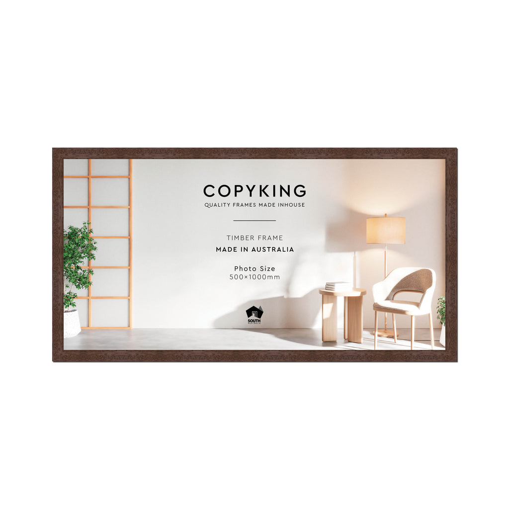 Prime Tobacco 30mm Wood Panoramic Photo Frame - 50cm x 100cm