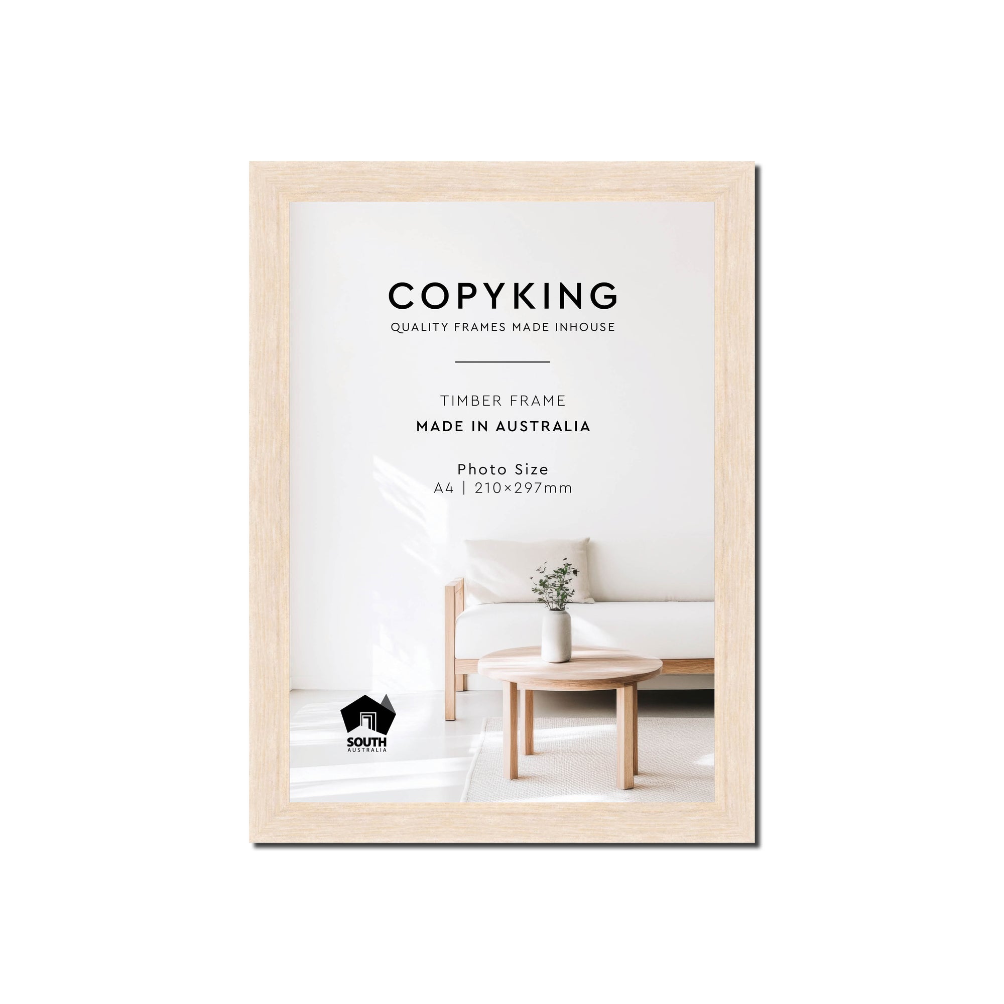 Prime White 20mm Wood Poster Frame - A4 (210mm x 297mm)
