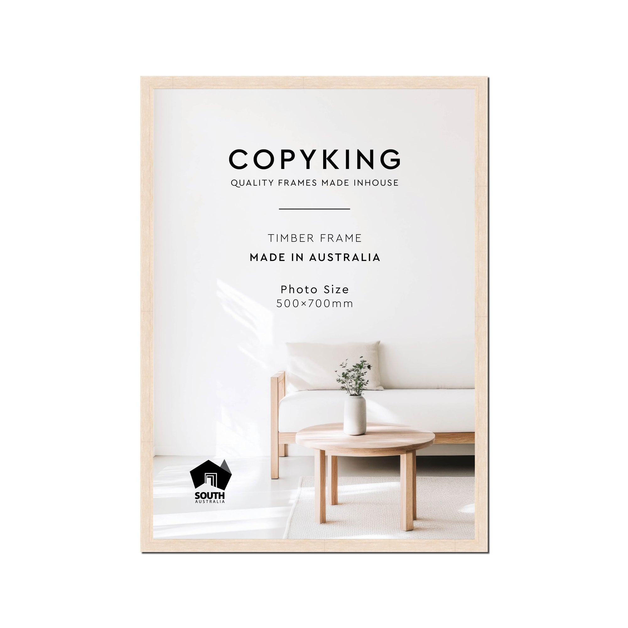 Prime White 20mm Wood Poster Frame - 50cm x 70cm