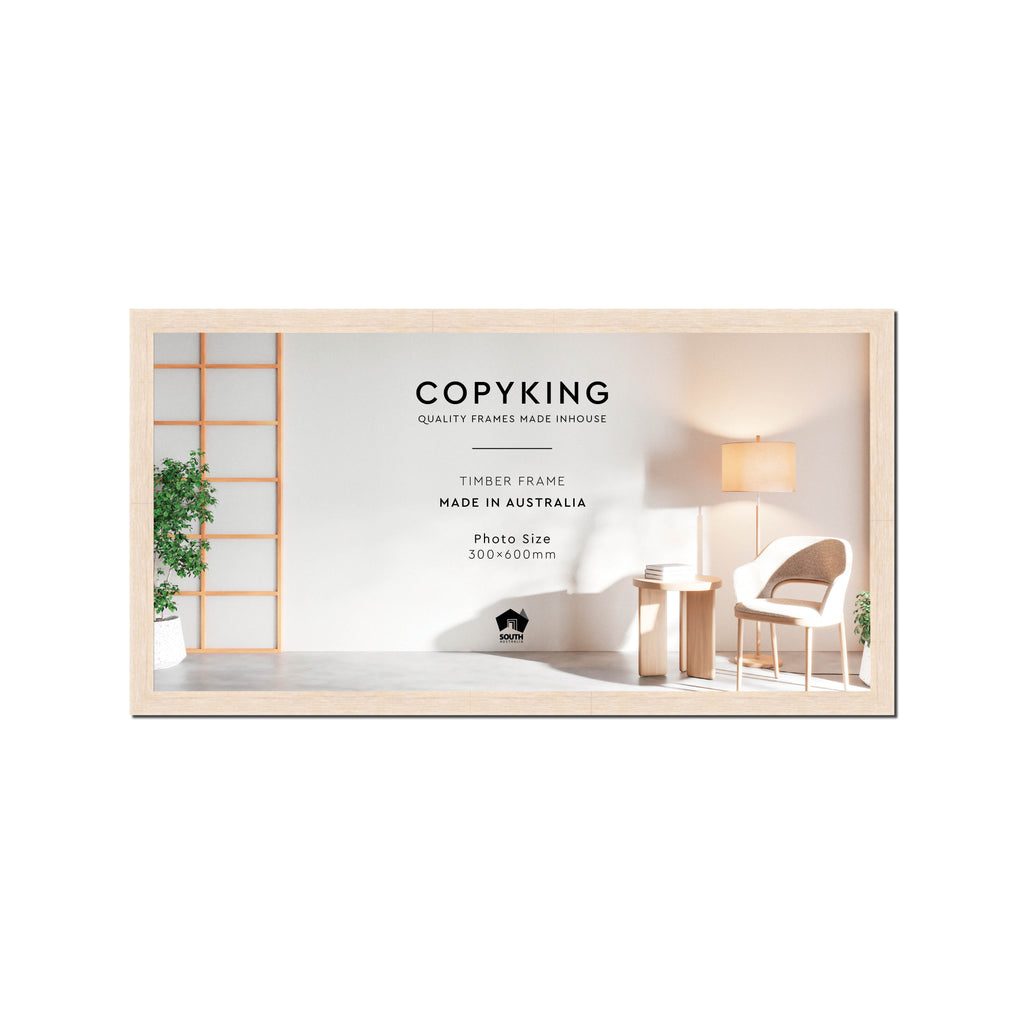 Prime White 20mm Wood Panoramic Photo Frame - 30cm x 60cm