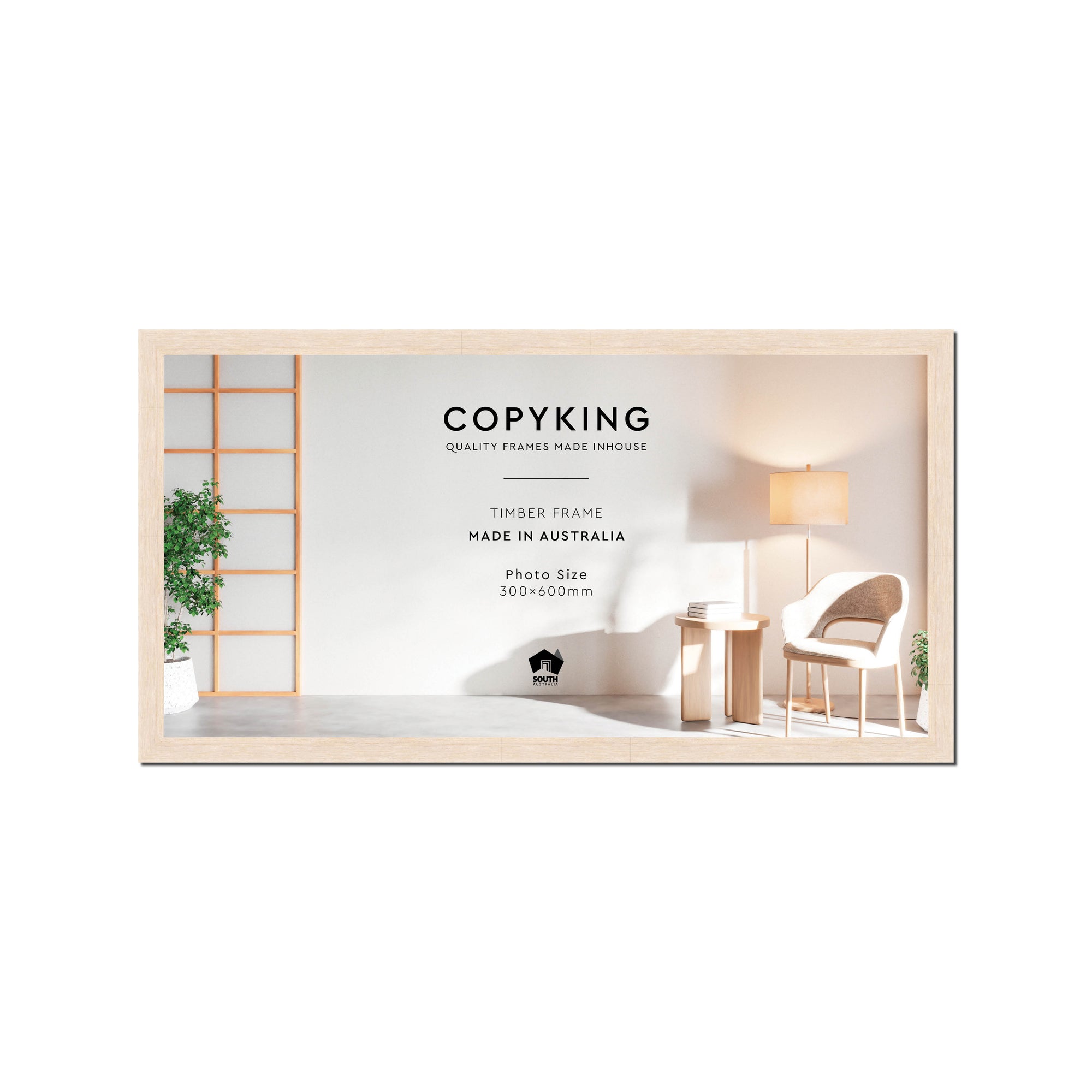 Prime White 20mm Wood Panoramic Photo Frame - 30cm x 60cm