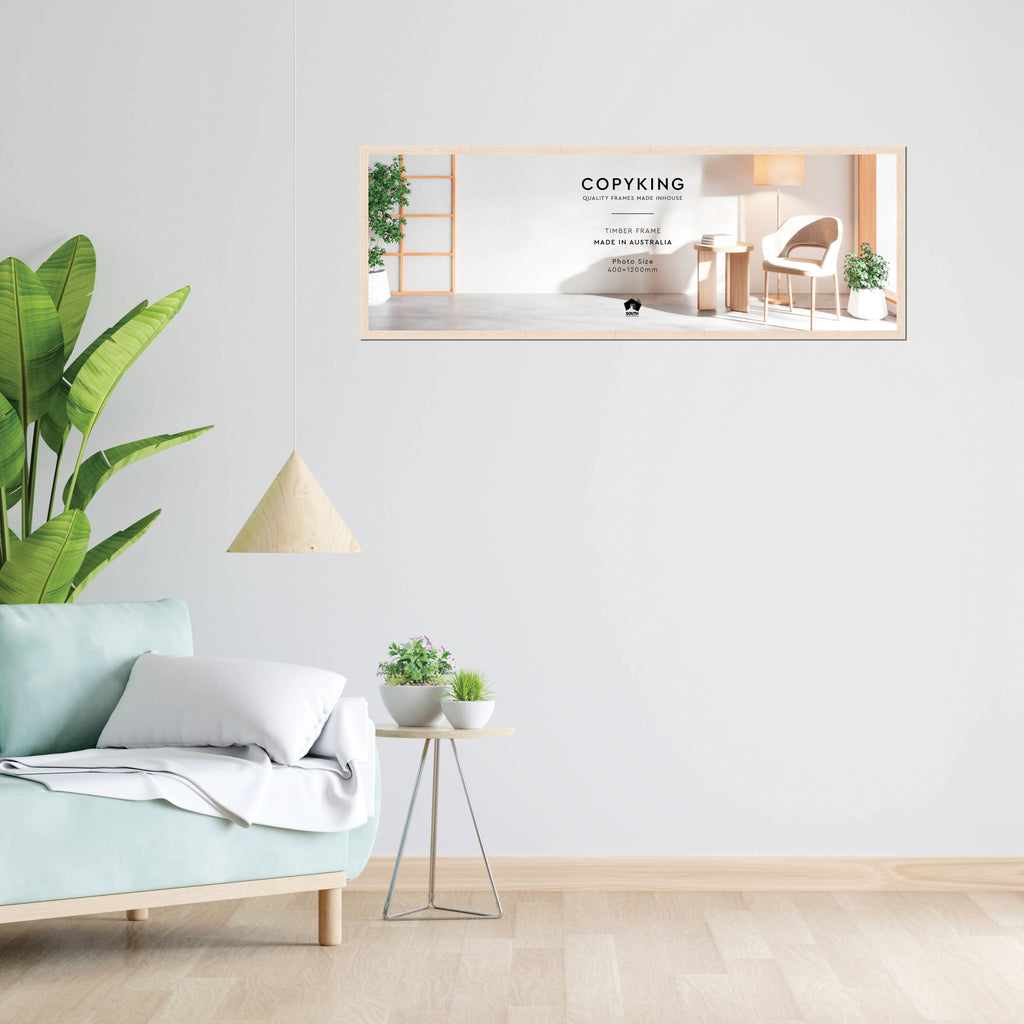 Prime White 20mm Wood Panoramic Photo Frame - 40cm x 120cm