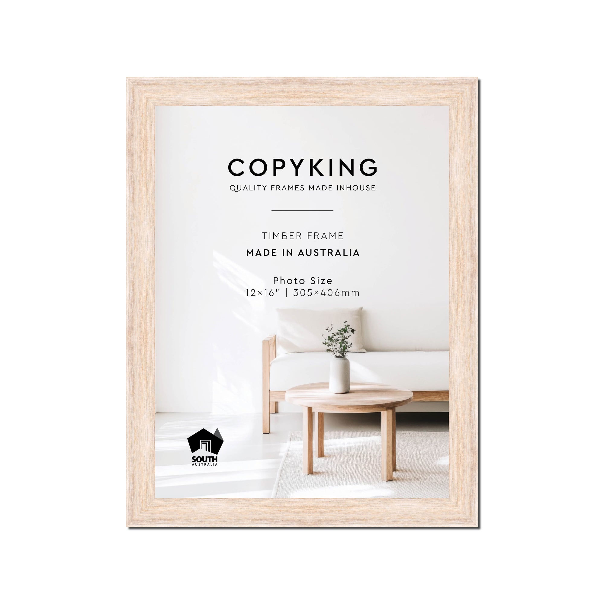 Prime White 30mm Wood Photo Frame - 12" x 16" (305mm x 406mm)