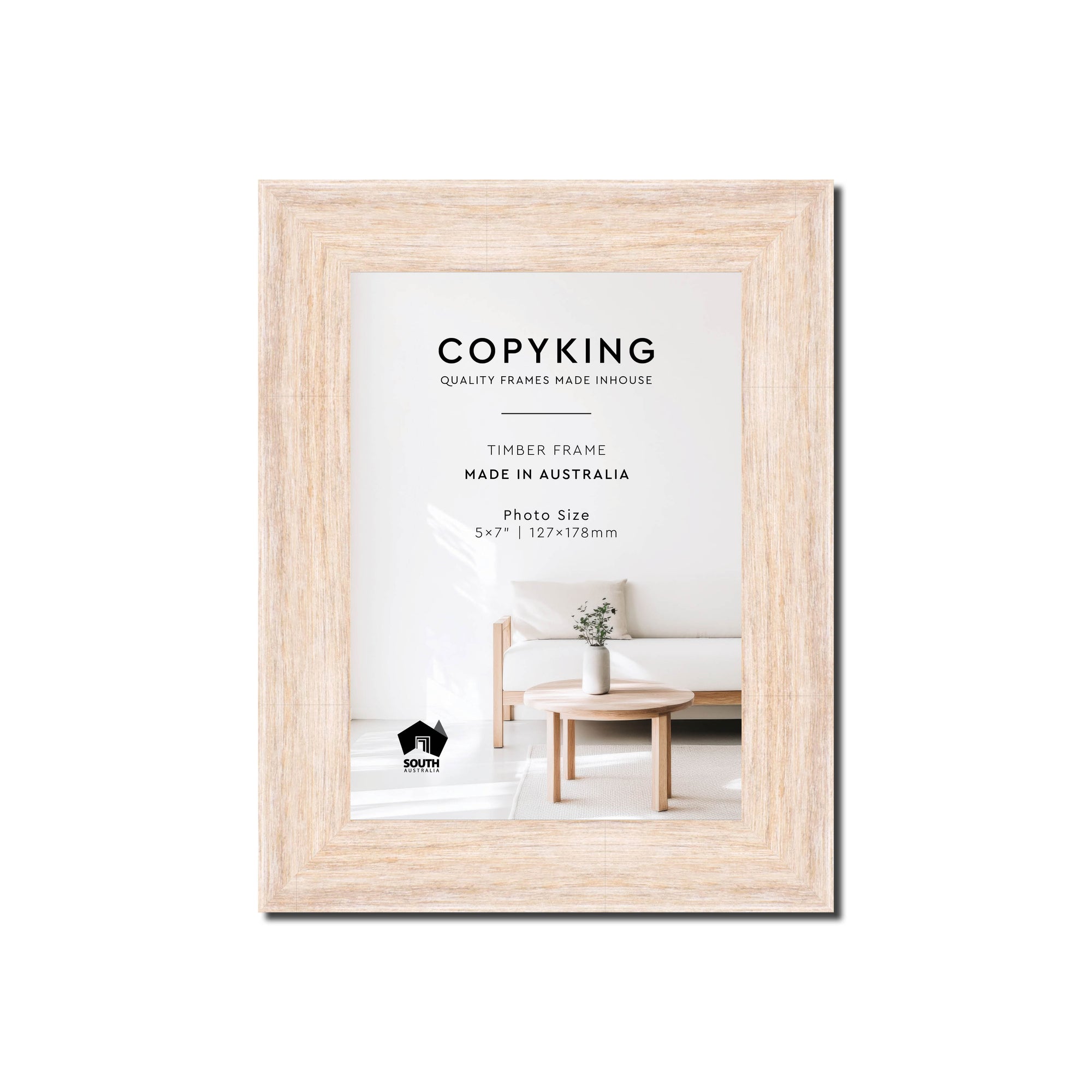 Prime White 30mm Wood Photo Frame - 5" x 7" (127mm x 178mm)