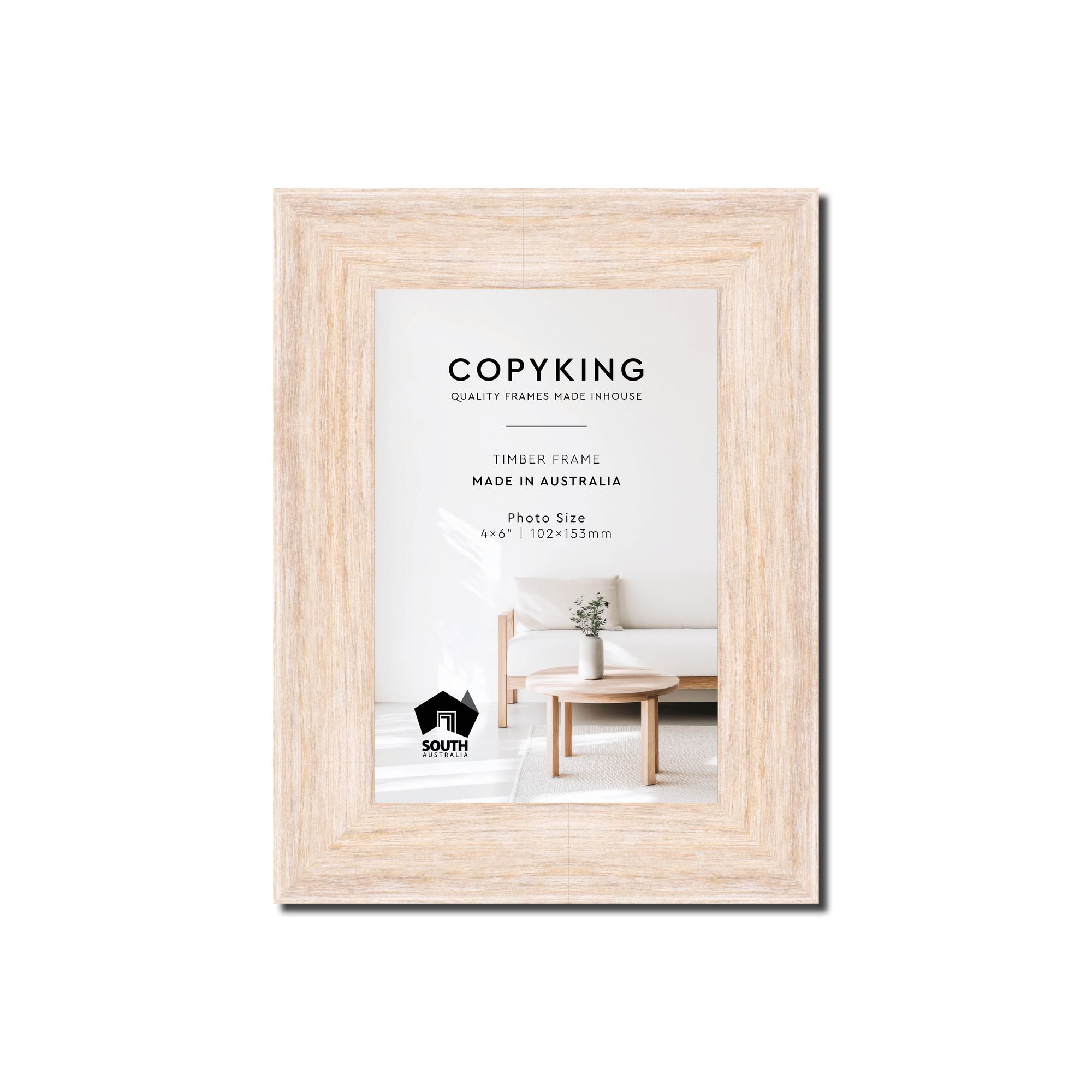 Prime White 30mm Wood Photo Frame - 4" x 6" (102mm x 153mm)