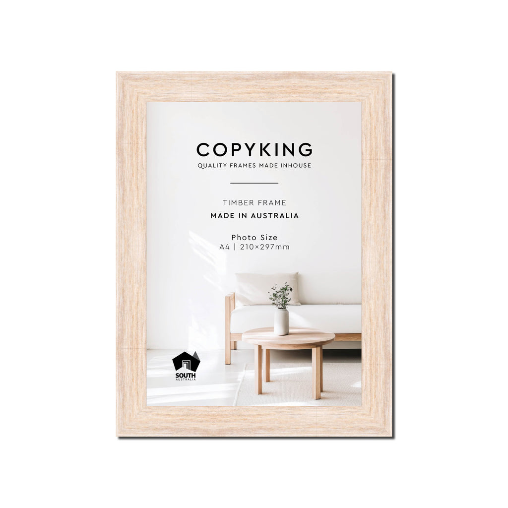 Prime White 30mm Wood Poster Frame - A4 (210mm x 297mm)