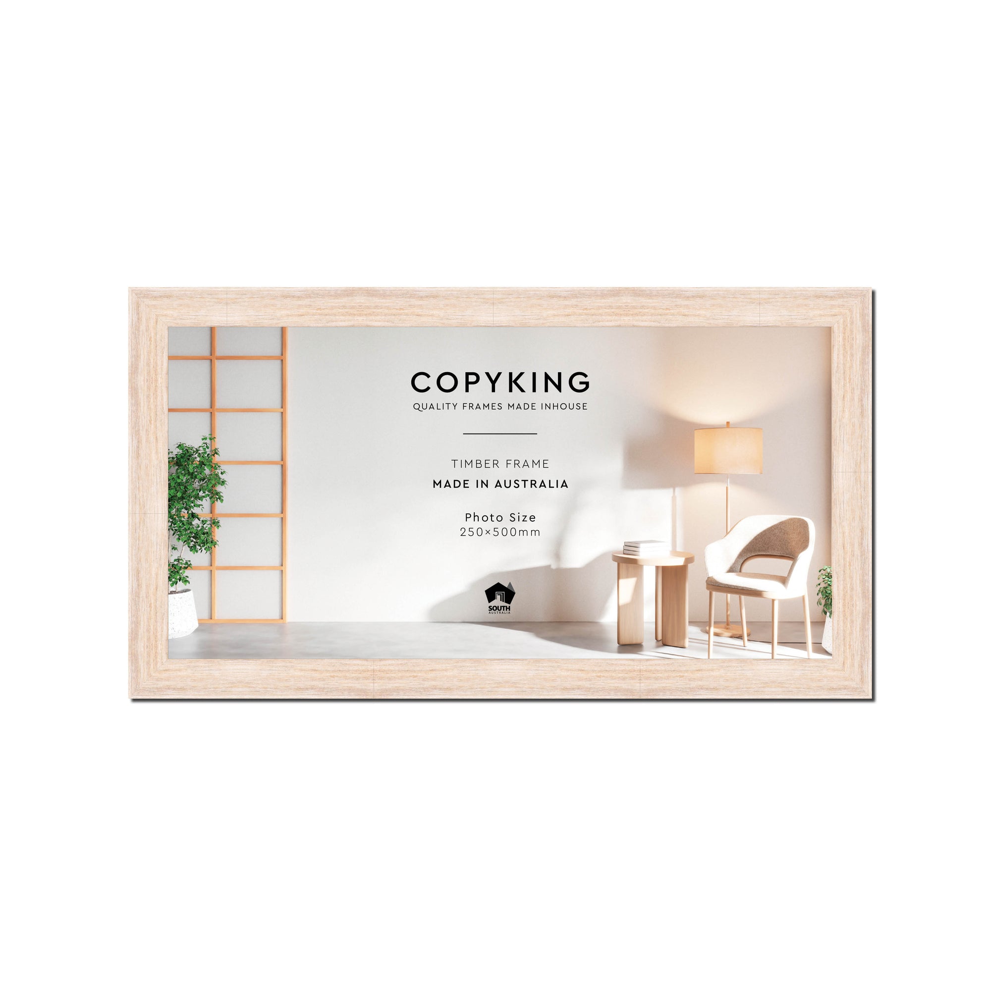 Prime White 30mm Wood Panoramic Photo Frame - 25cm x 50cm