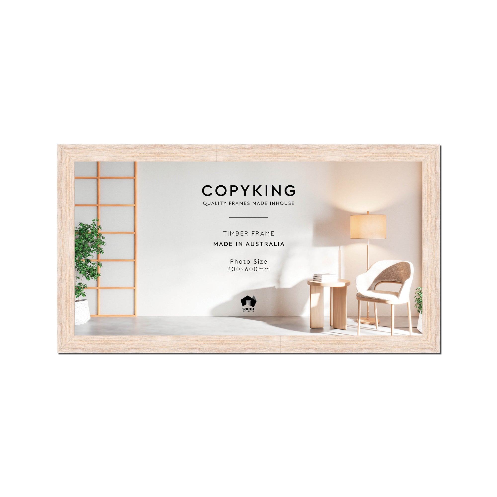 Prime White 30mm Wood Panoramic Photo Frame - 30cm x 60cm