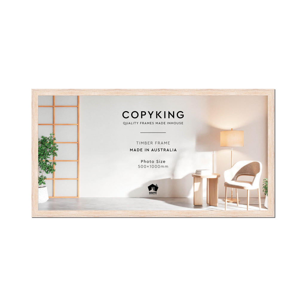 Prime White 30mm Wood Panoramic Photo Frame - 50cm x 100cm