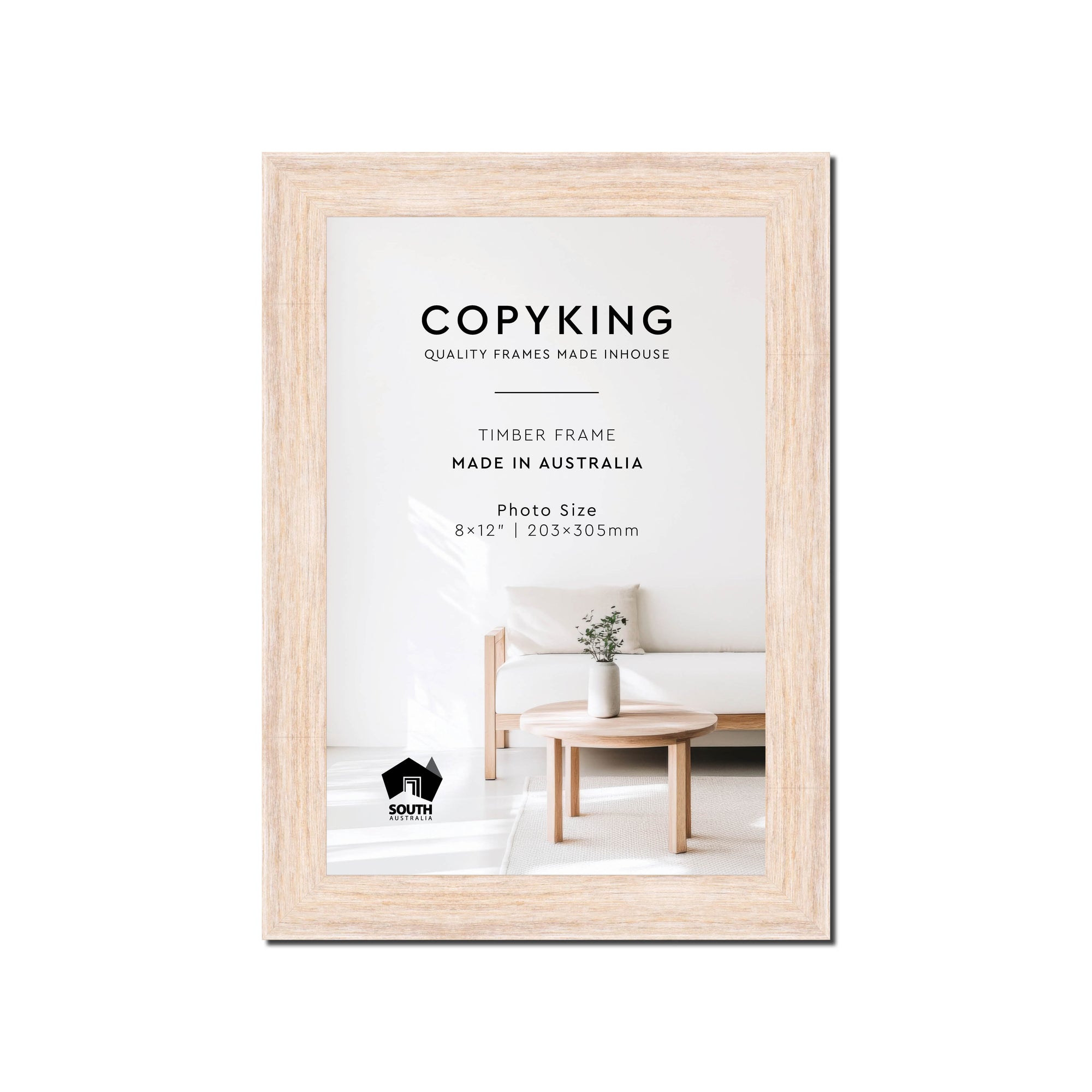 Prime White 30mm Wood Photo Frame - 8" x 12" (203mm x 305mm)