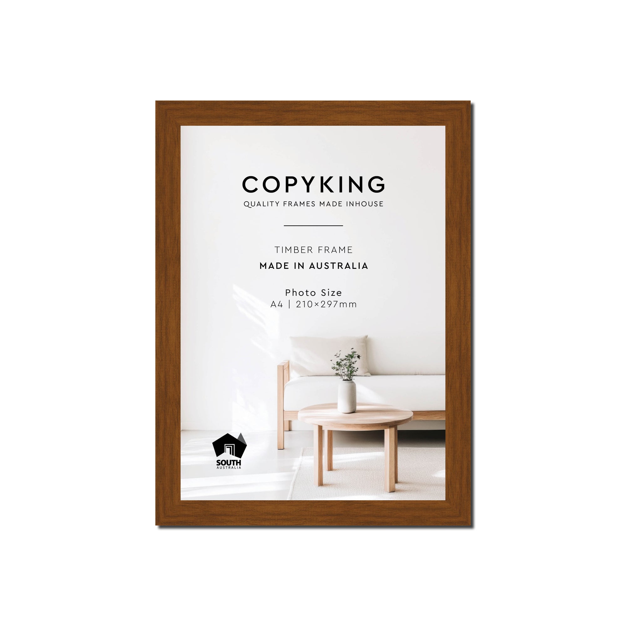 Teak 20mm Wood Poster Frame - A4 (210mm x 297mm)