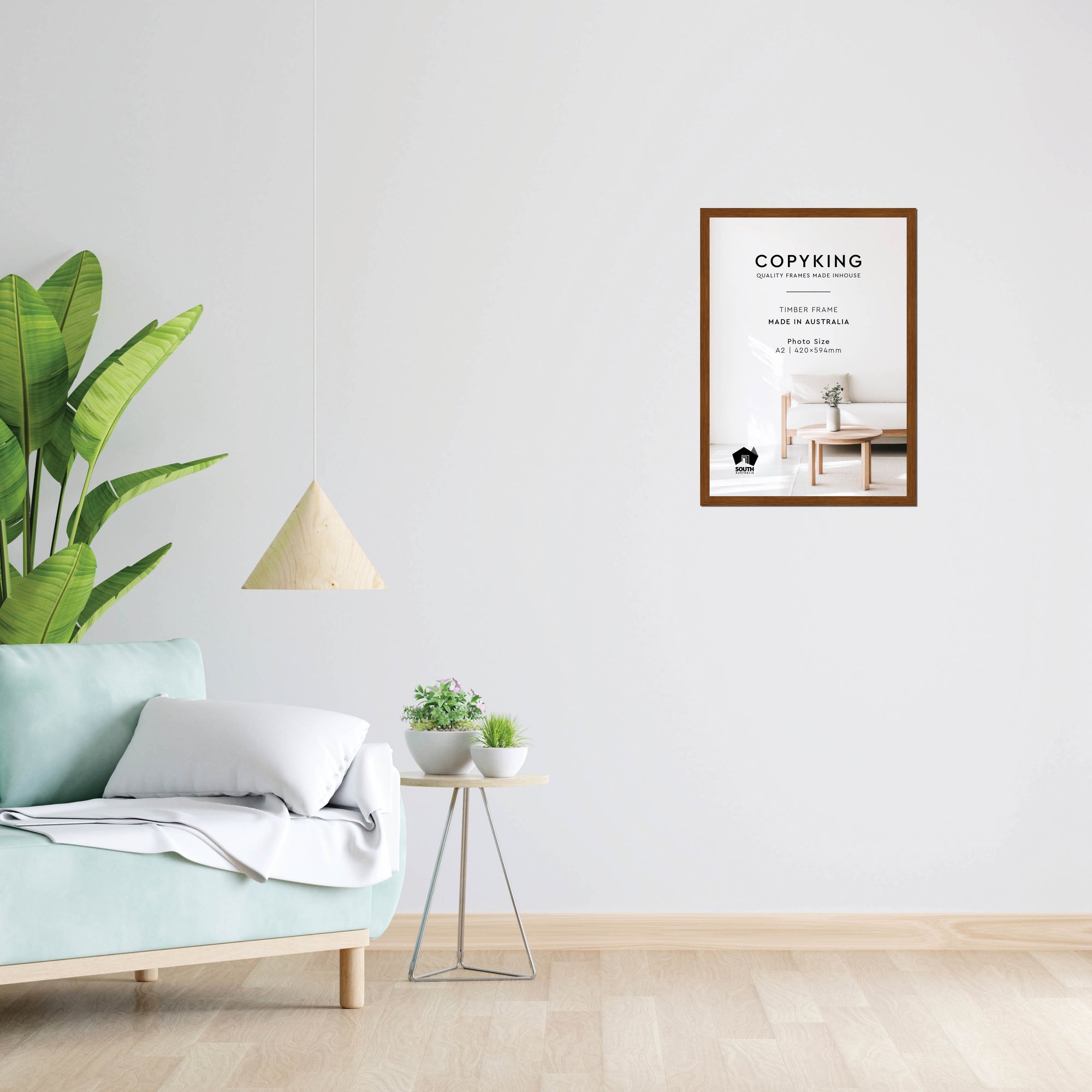 Teak 20mm Wood Poster Frame - A2 (420mm x 594mm)