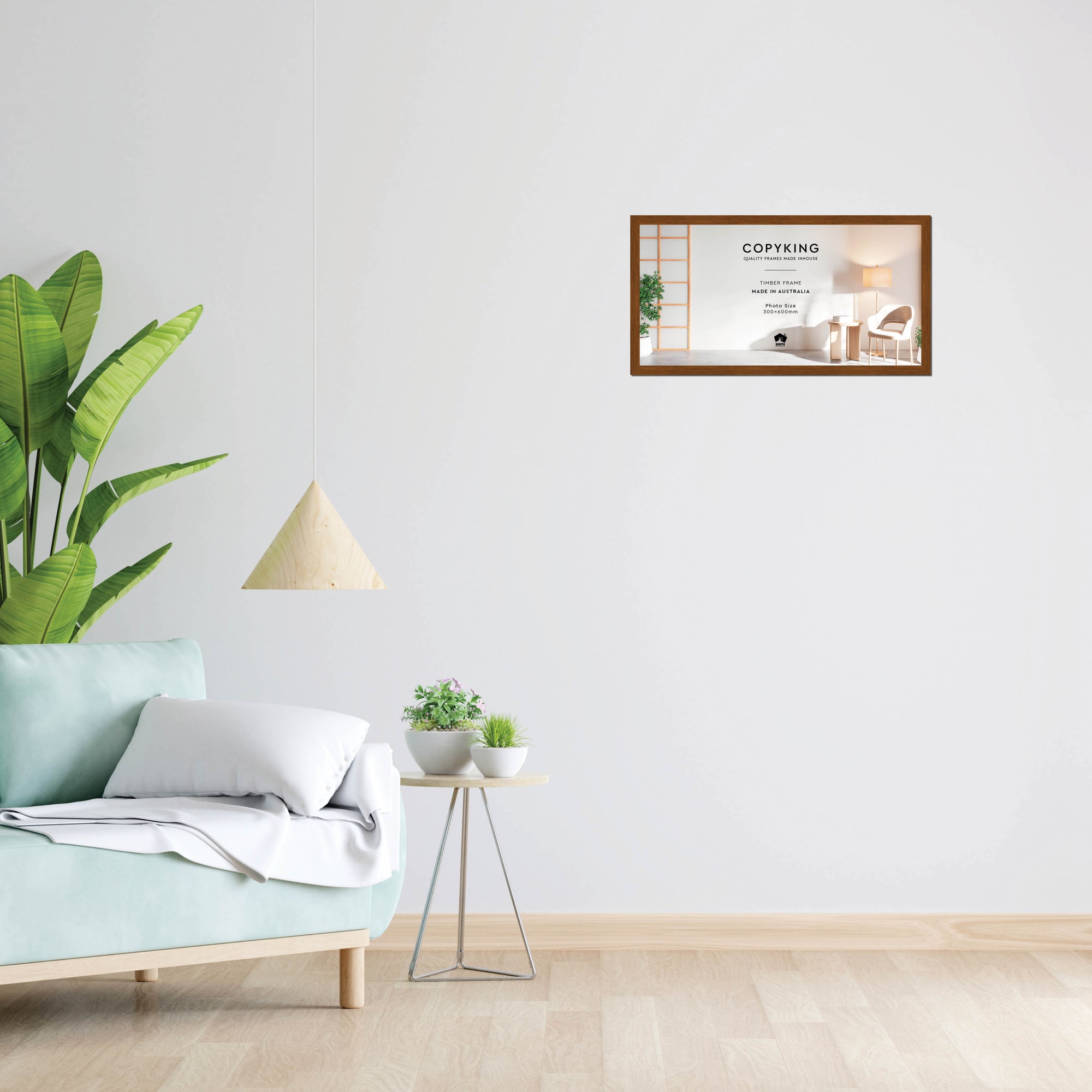 Teak 20mm Wood Panoramic Photo Frame - 30cm x 60cm