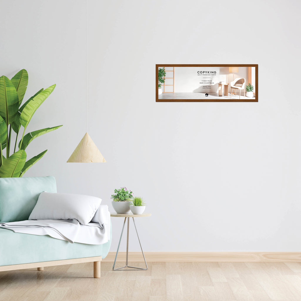 Teak 20mm Wood Panoramic Photo Frame - 25cm x 75cm