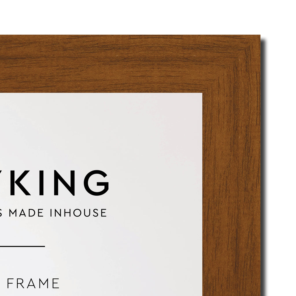 Teak 30mm Wood Collage Photo Frame - 12" x 24" - 3 Photos (6" x 8")