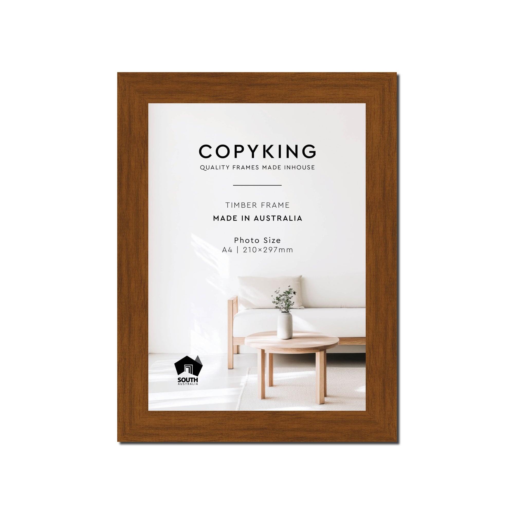Teak 30mm Wood Poster Frame - A4 (210mm x 297mm)