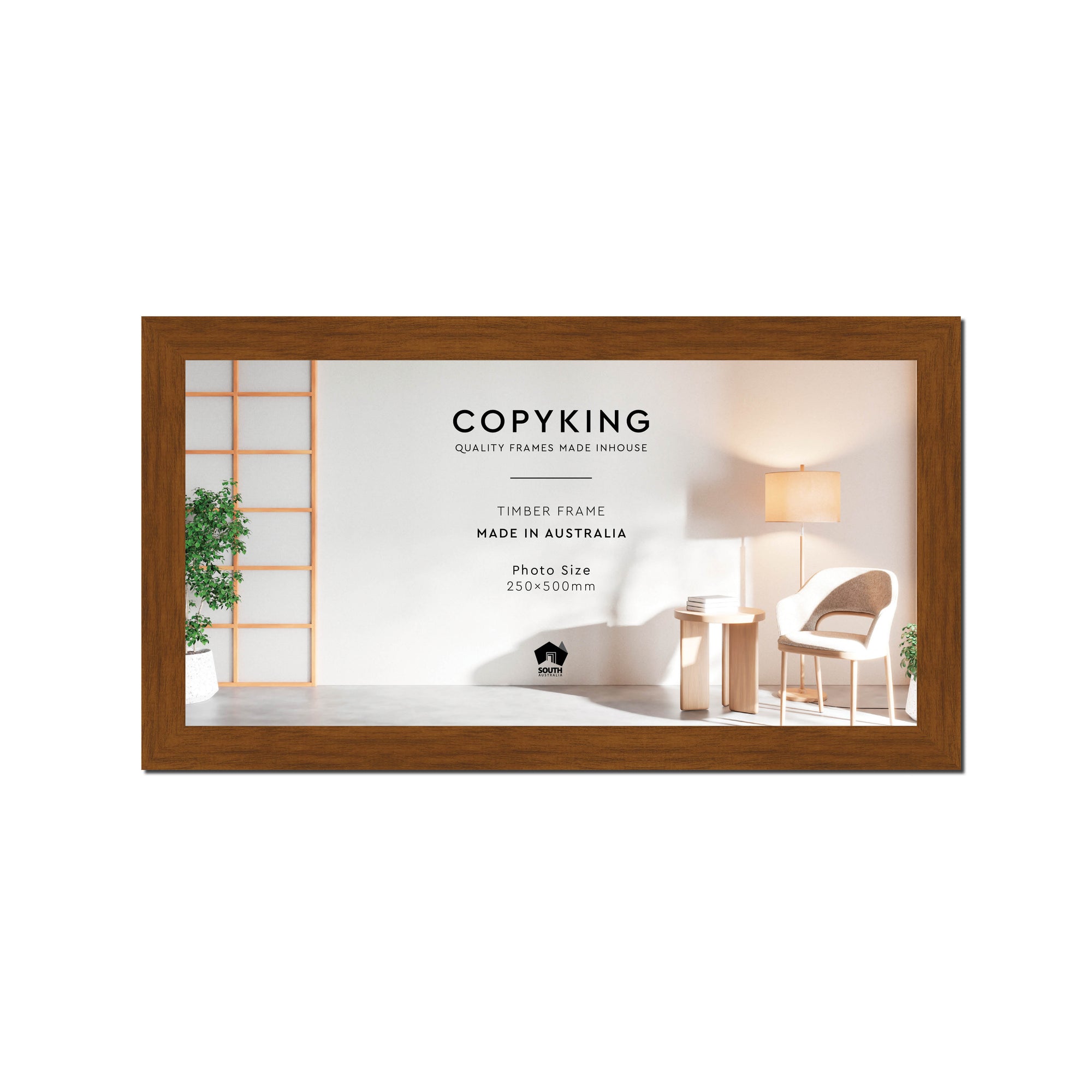 Teak 30mm Wood Panoramic Photo Frame - 25cm x 50cm