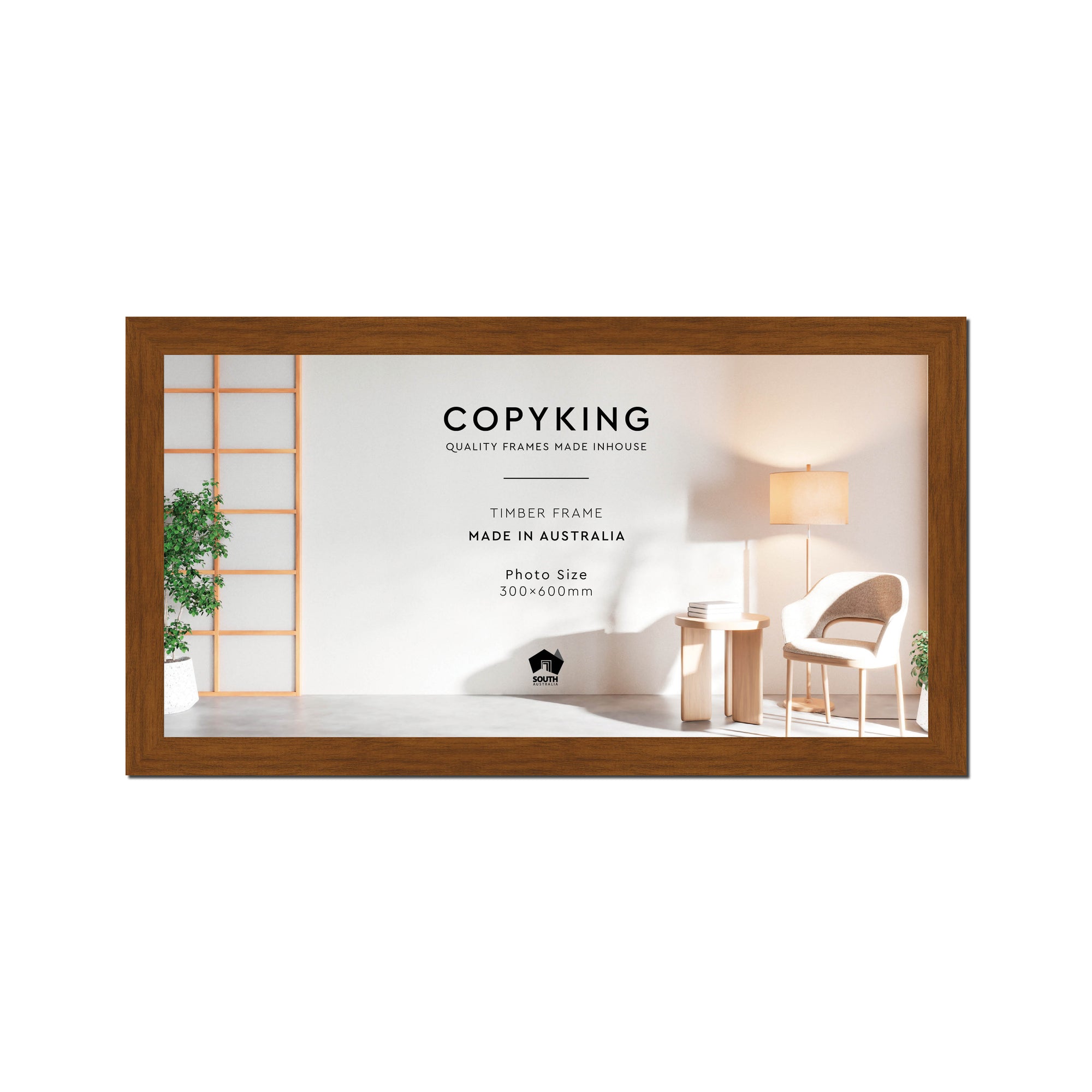 Teak 30mm Wood Panoramic Photo Frame - 30cm x 60cm