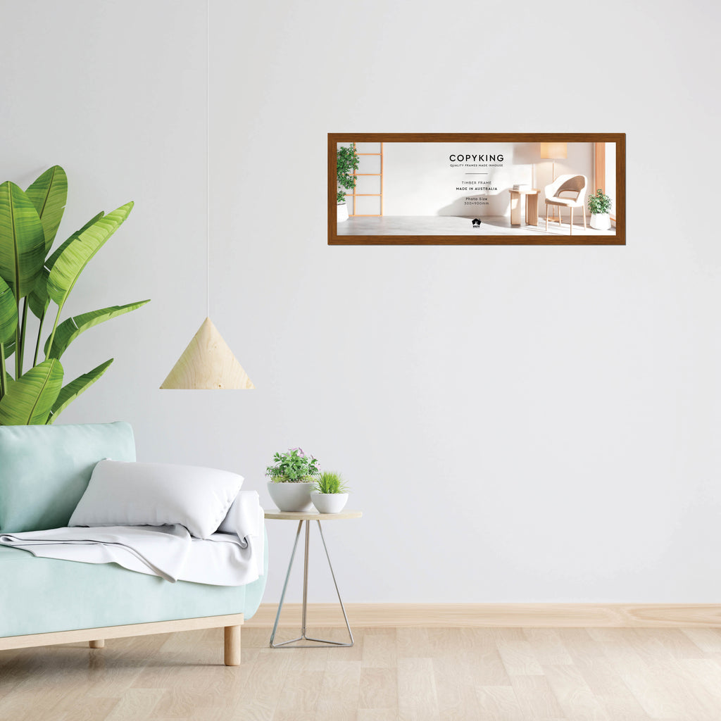 Teak 30mm Wood Panoramic Photo Frame - 30cm x 90cm – Copyking