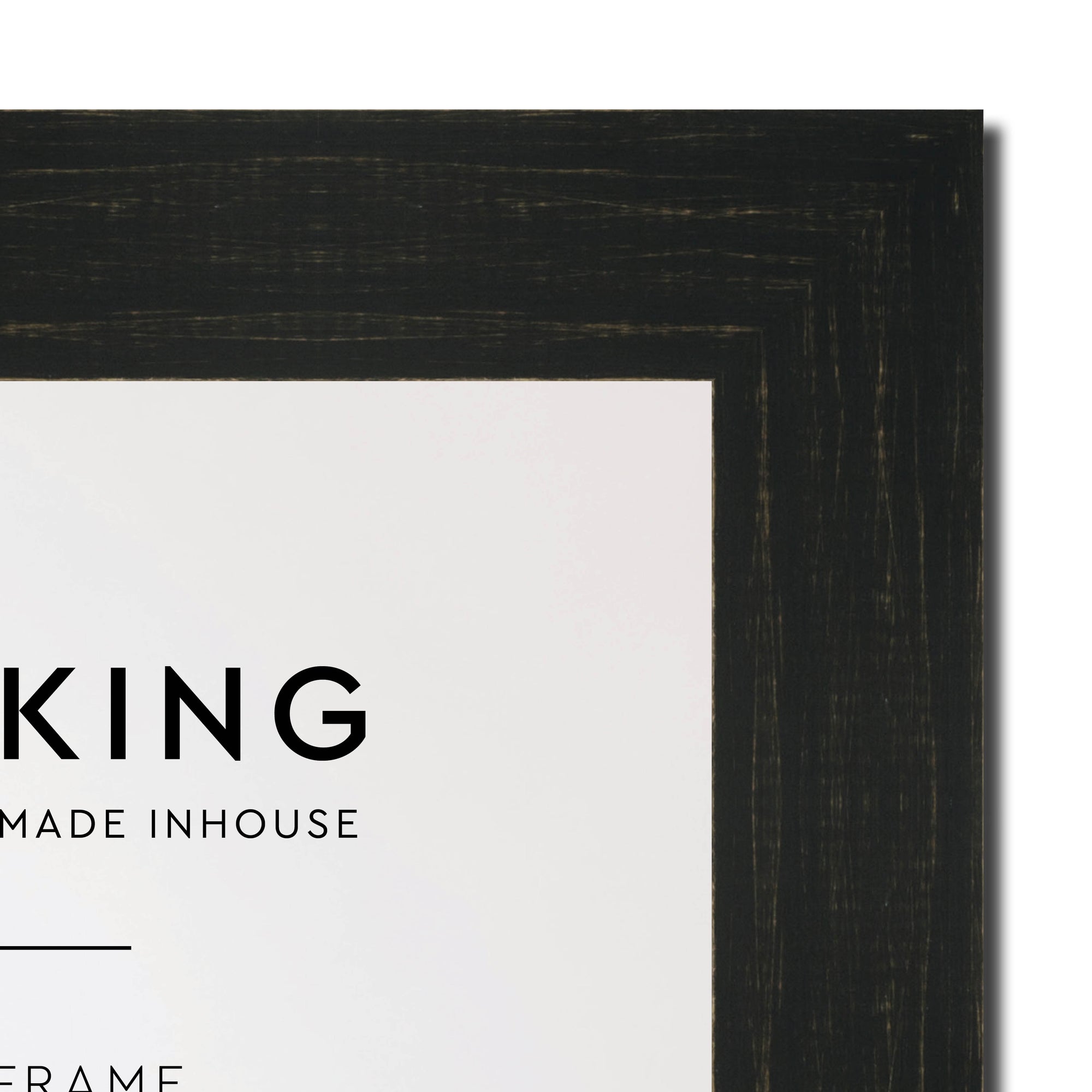 Vintage Charcoal 38mm Wood Panoramic Photo Frame - 50cm x 100cm