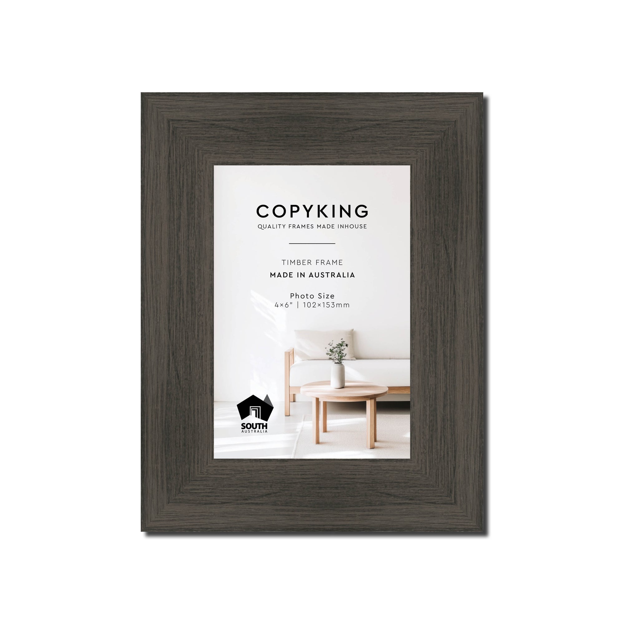Vintage Cocoa 38mm Wood Photo Frame - 4" x 6" (102mm x 153mm)