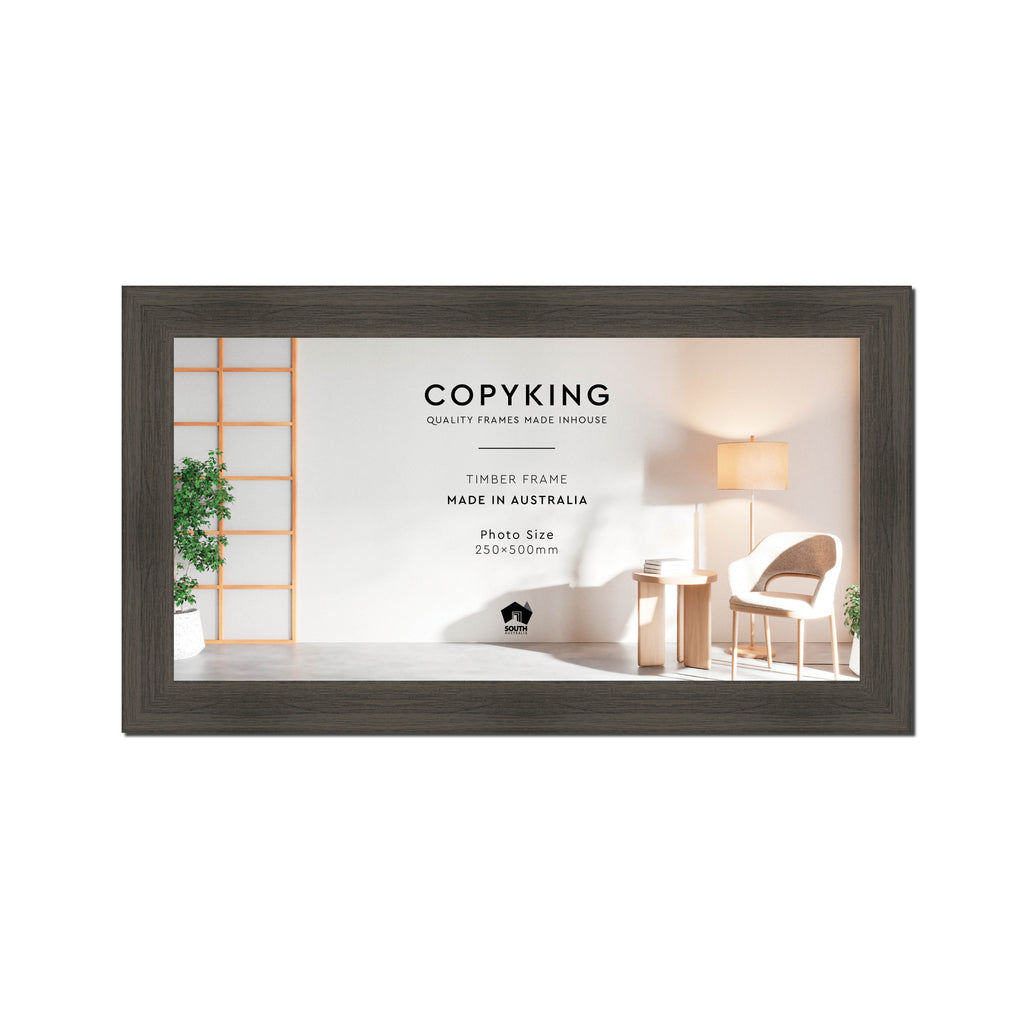 Vintage Cocoa 38mm Wood Panoramic Photo Frame - 25cm x 50cm