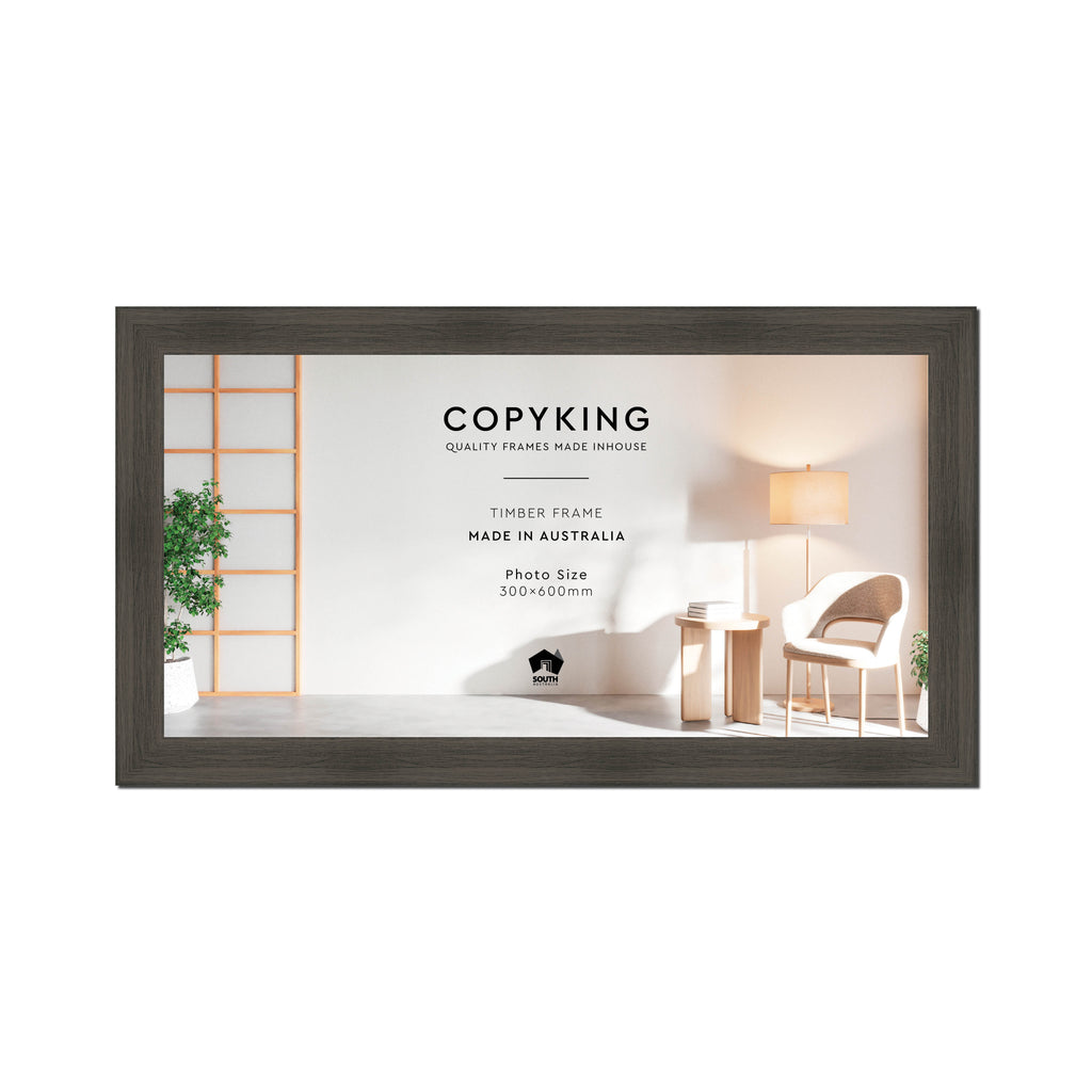 Vintage Cocoa 38mm Wood Panoramic Photo Frame - 30cm x 60cm
