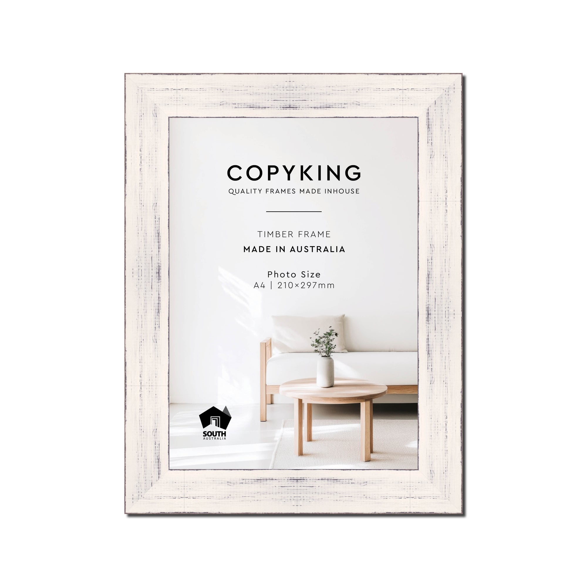 Vintage Coconut 38mm Wood Poster Frame - A4 (210mm x 297mm)