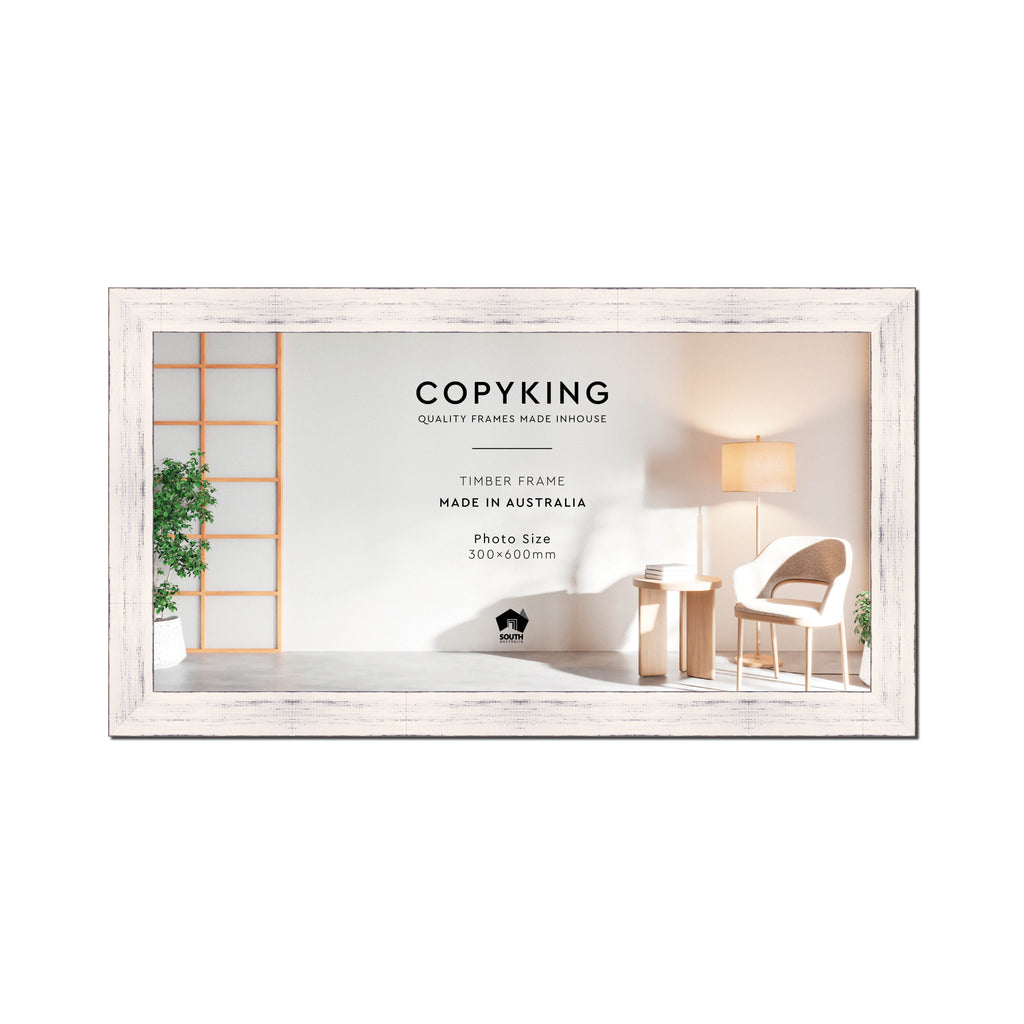 Vintage Coconut 38mm Wood Panoramic Photo Frame - 30cm x 60cm