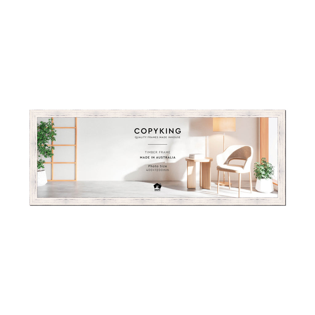 Vintage Coconut 38mm Wood Panoramic Photo Frame - 40cm x 120cm