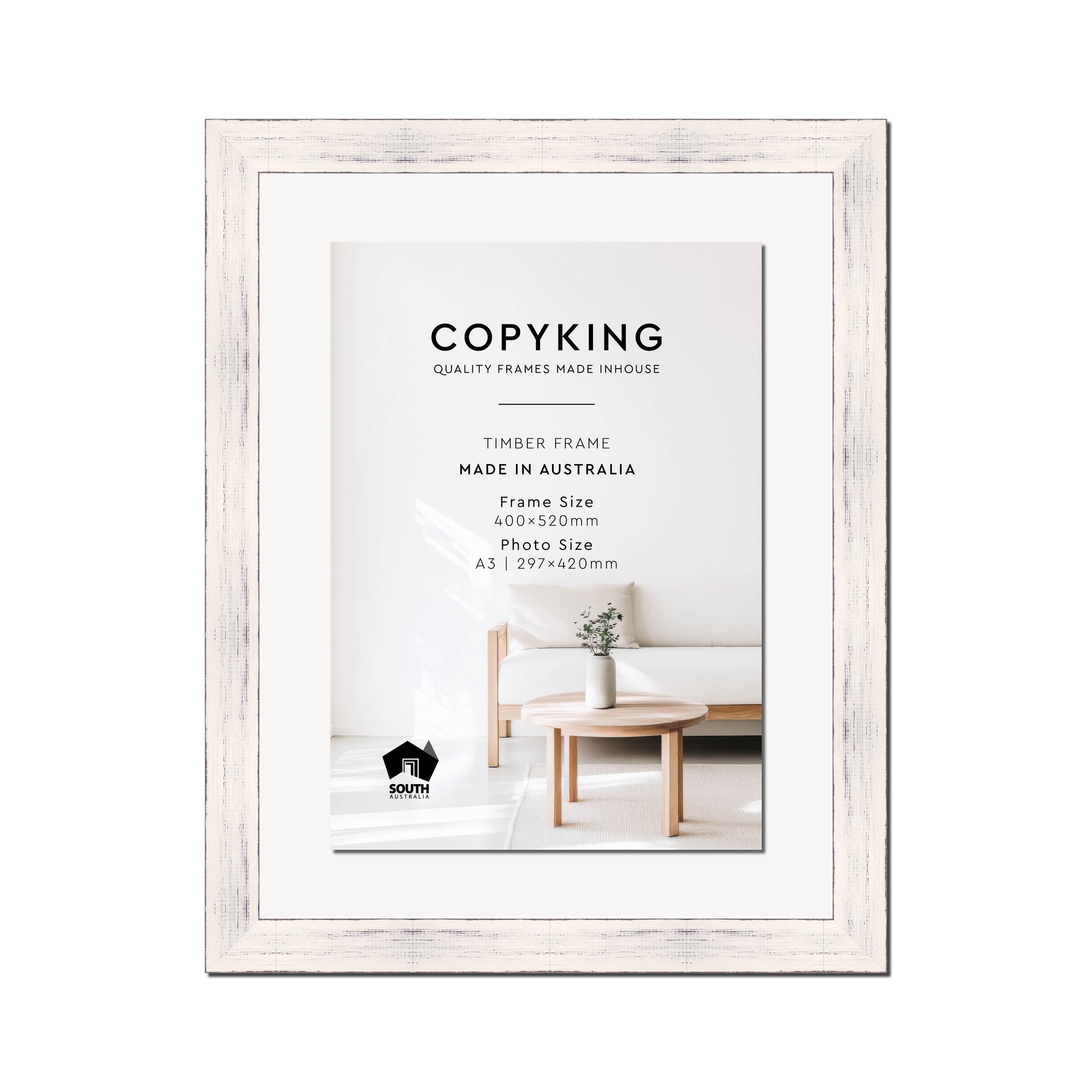 Vintage Coconut 38mm Wood Certificate Frame - 400mm x 520mm - 1 Certificates (A3)